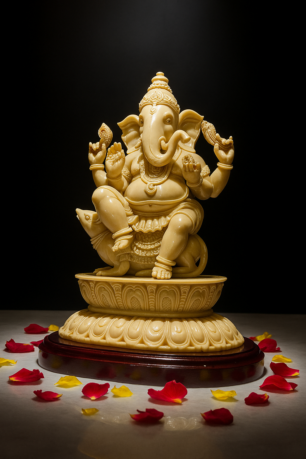 marble dust ganesha statue