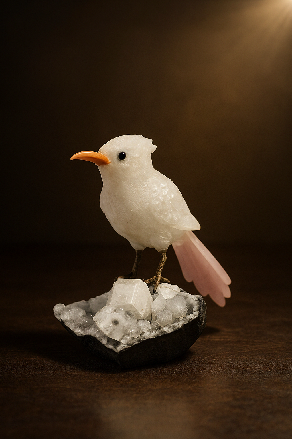 gemstone bird figurine