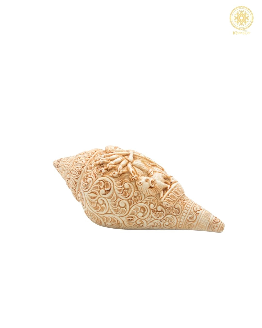 Handmade Resin Durga Conch Shell | Shankh