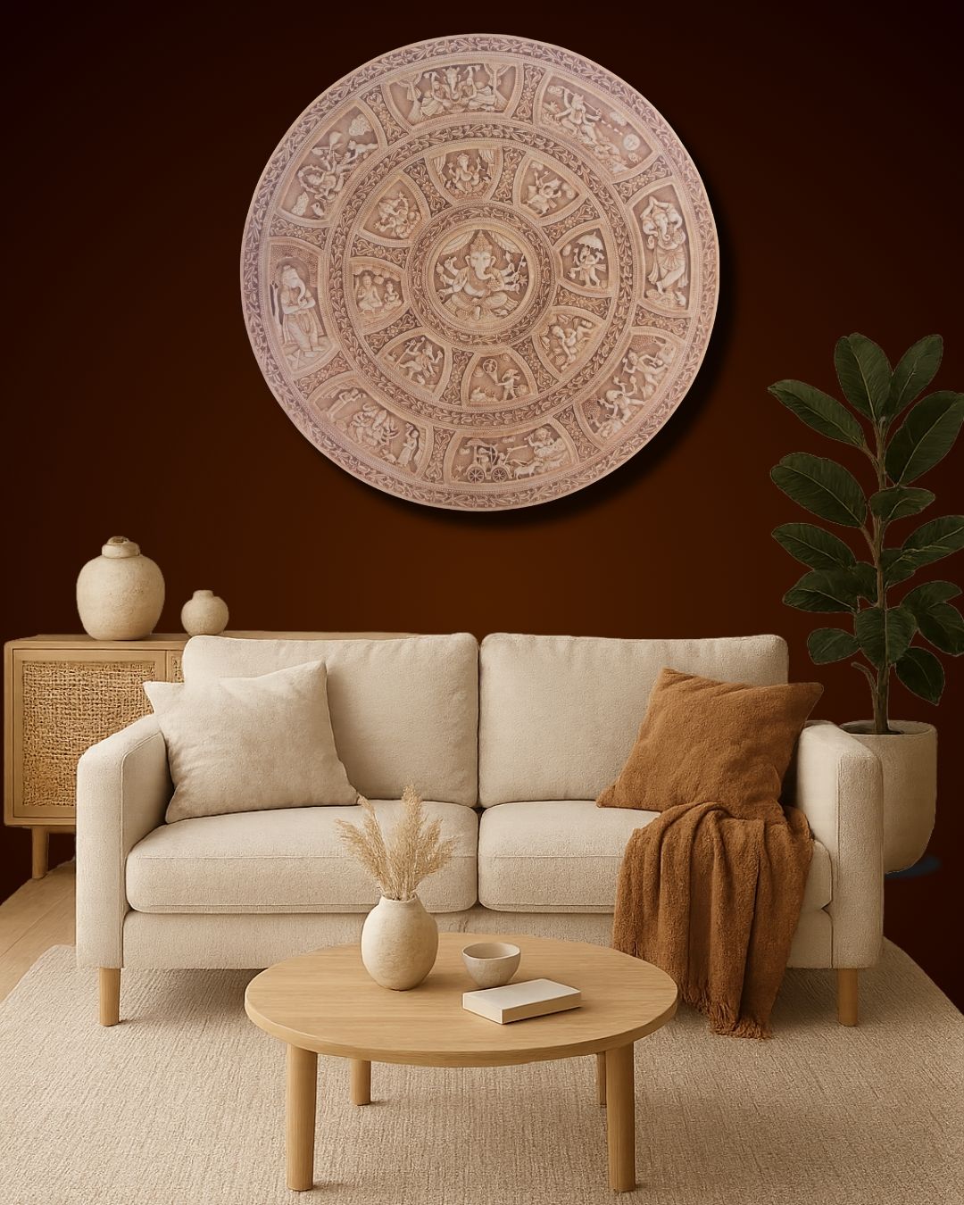 Forms of Ganesha Resin Wall Hanging | Hand Carved Frame