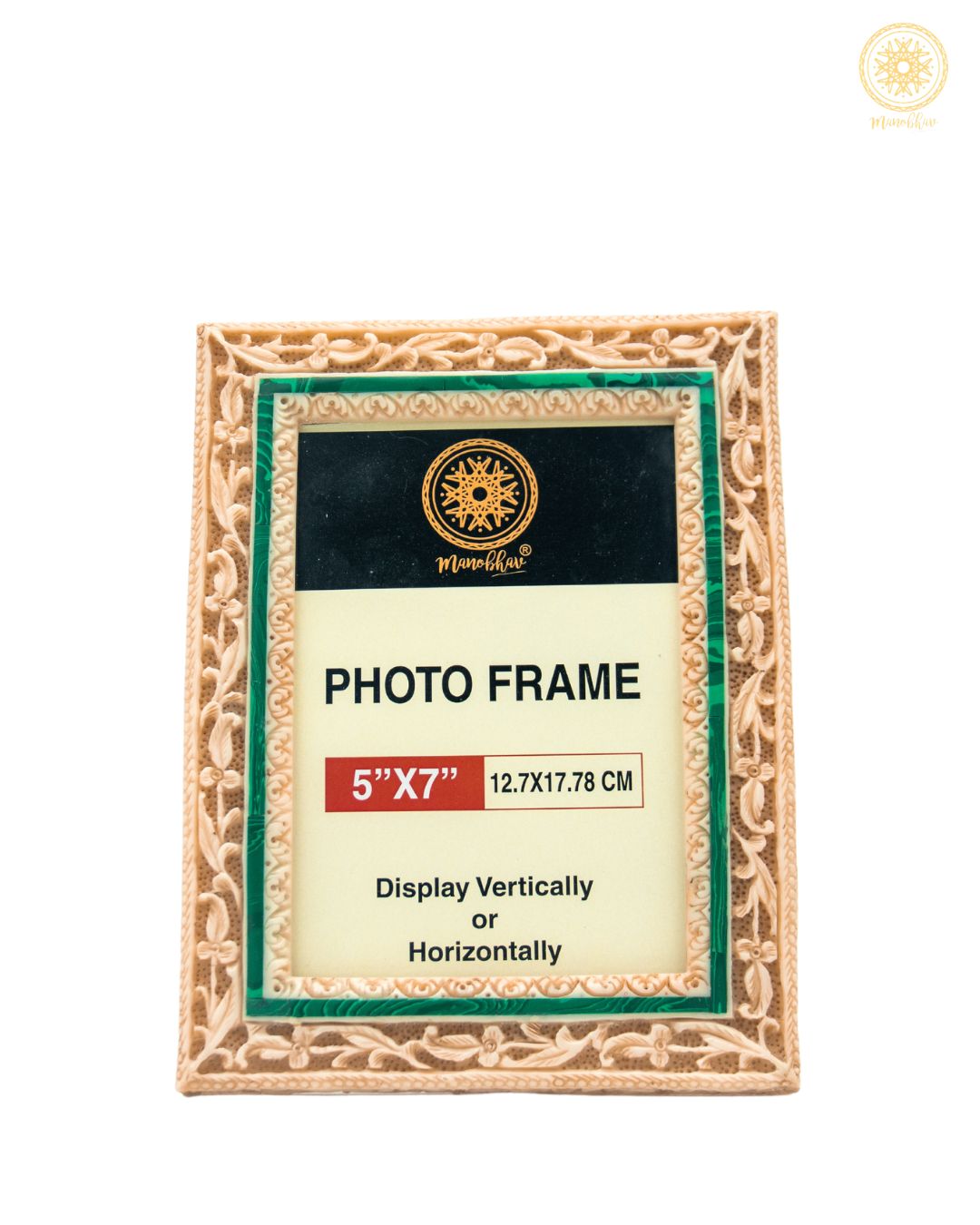 Hand Carved Resin Art Photo Frame Stand | French Ivory Picture Frame