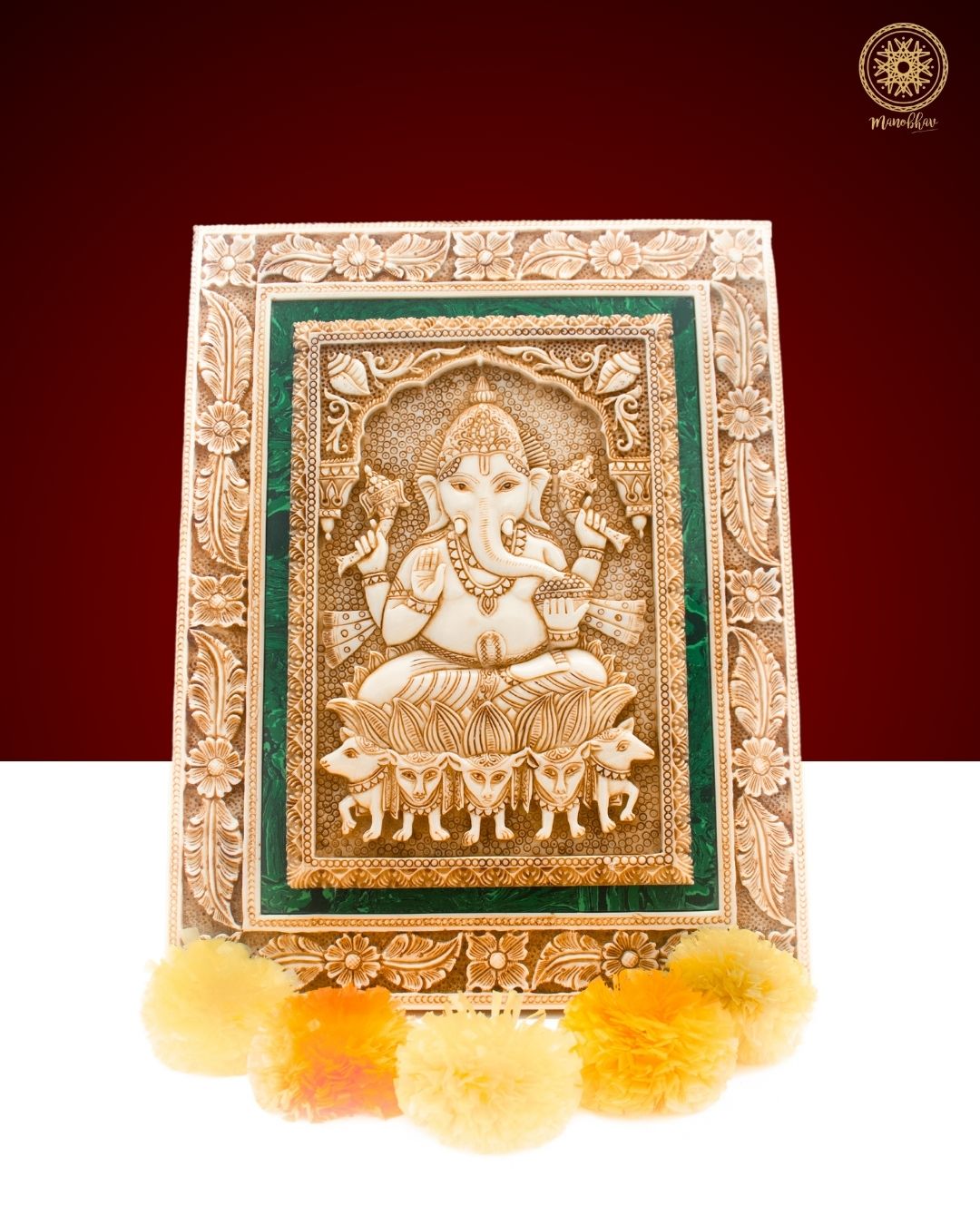 Handmade Lord Ganesha Wall Hanging Frame | Ganpati Decorative Art