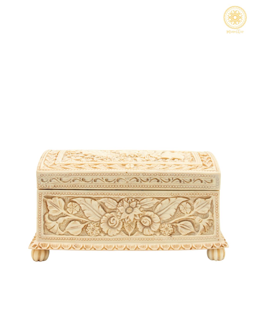 Handcrafted French Ivory Jewelry Box | Resin Vanity Box