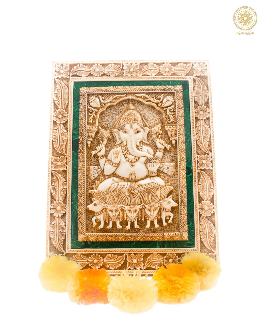 Handmade Lord Ganesha Wall Hanging Frame | Ganpati Decorative Art