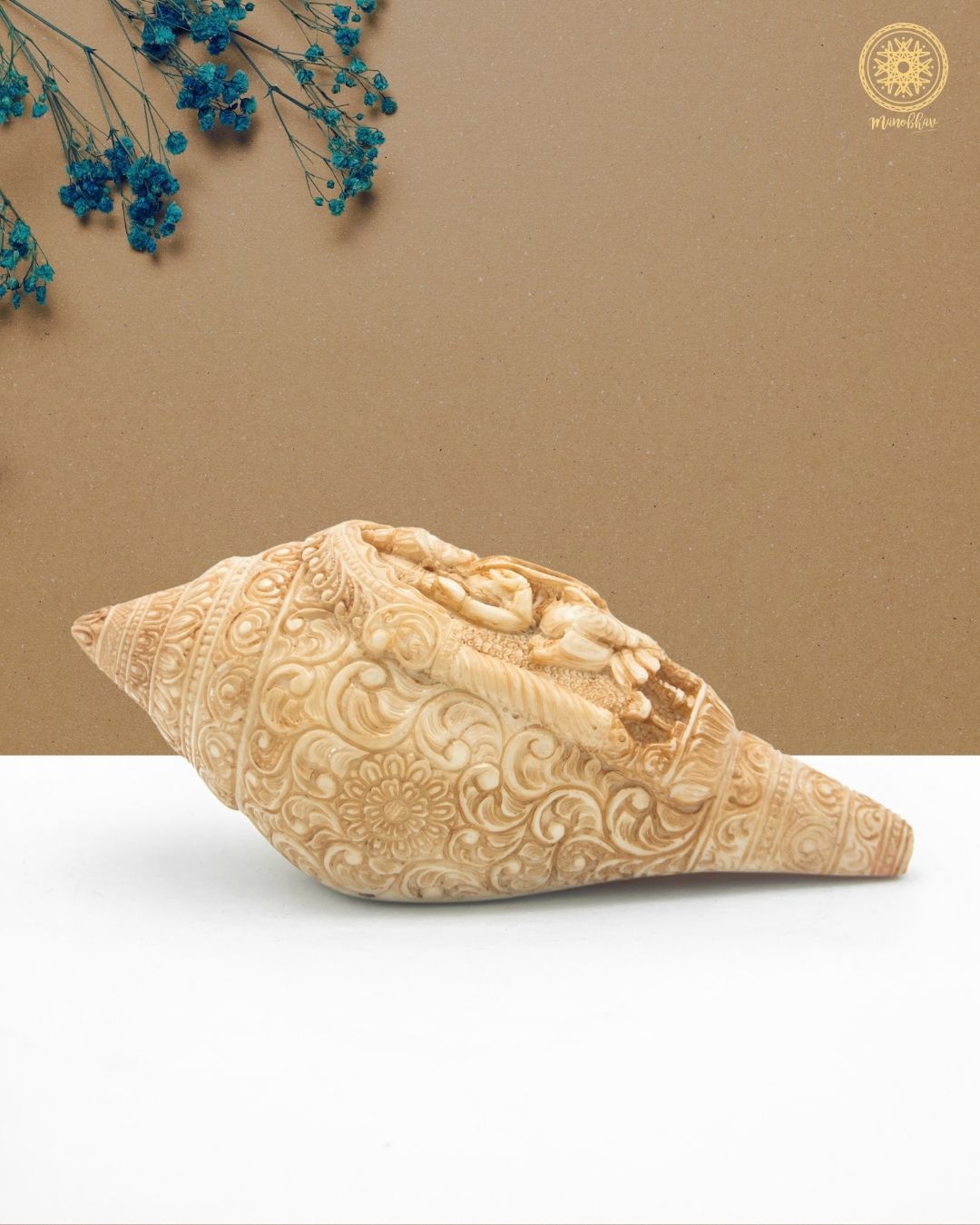 Handcrafted Laxmi Ji Shankh | Temple Decor Item