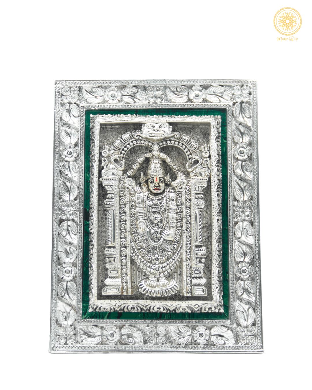Hand carved Tirupati Balaji Frame | Silver Plated Tabletop