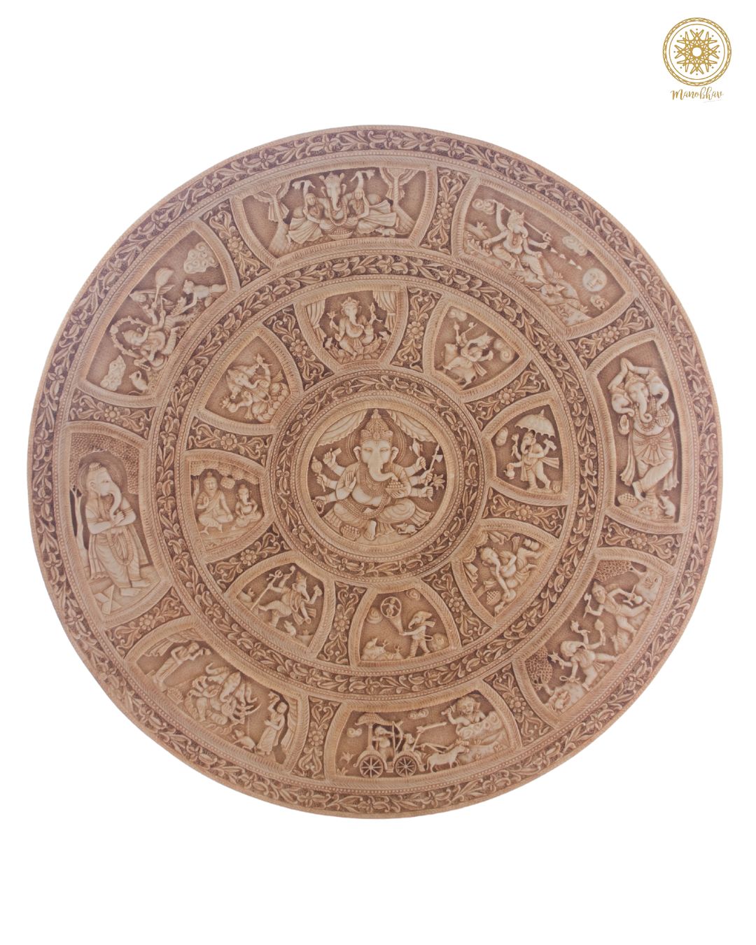 Forms of Ganesha Resin Wall Hanging | Hand Carved Frame