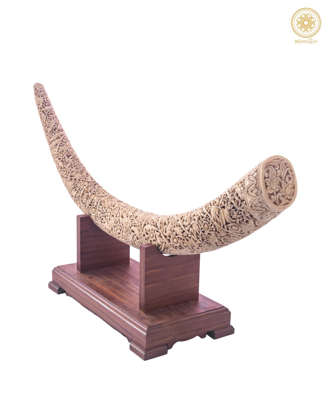 Hand Crafted Resin Tusk Showpiece | French Ivory Decorative Table Top