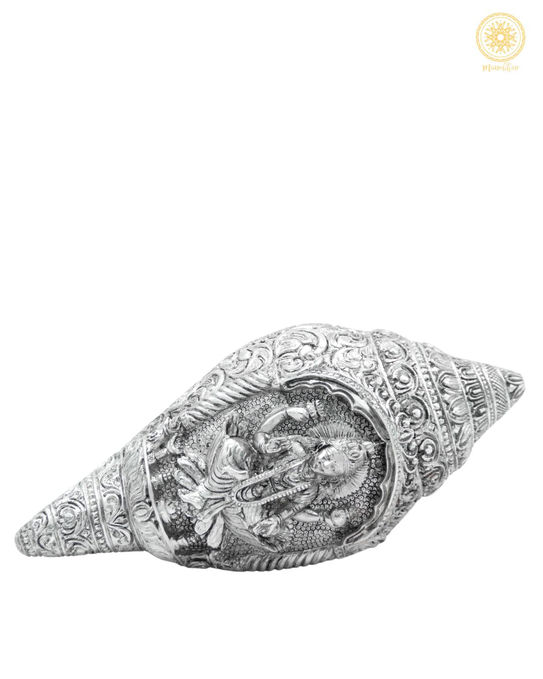 Handcrafted Silver plated Laxmi Conch Shell | Shankh