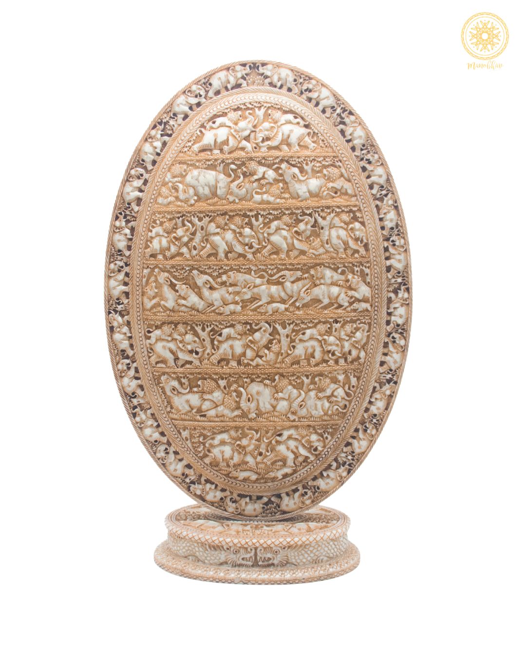 Hand Carved Unique Wild Life Themed Table Decor Piece | Decorative Tabletop