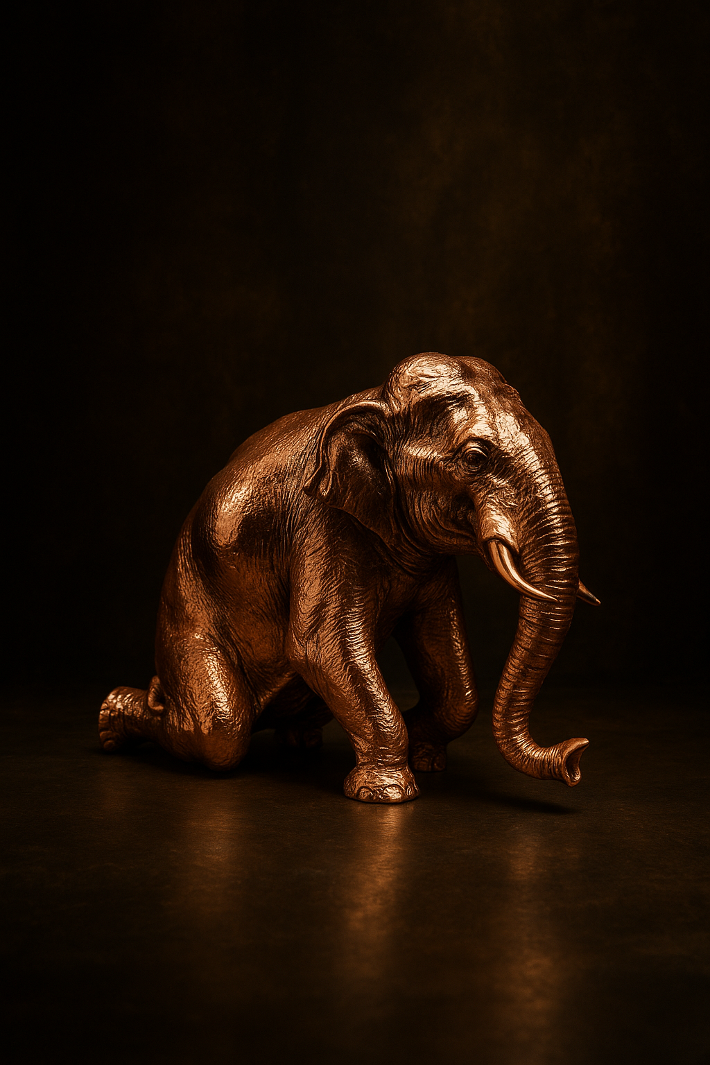 Rose Gold Elephant Showpiece | Handcrafted Table Decor