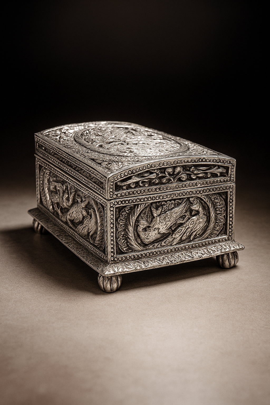 Premium Silver Plated Jewelry Organizer Box | Handcrafted Resin Box