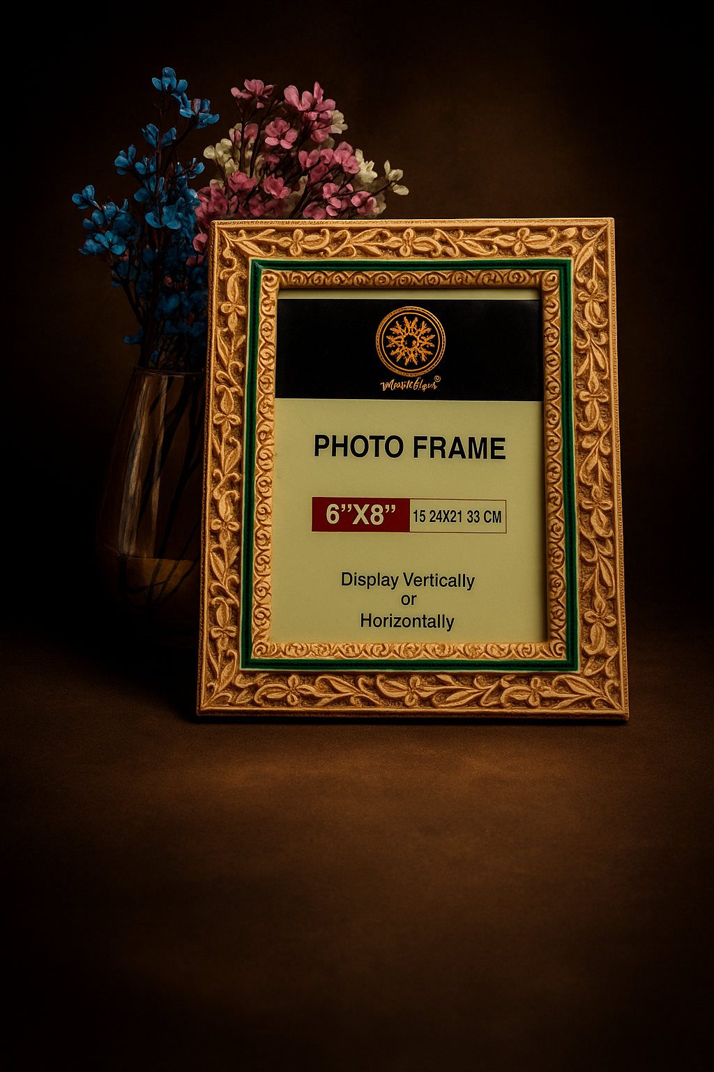 Handcrafted Resin Photo Frame Stand |  Elegant French Ivory Design