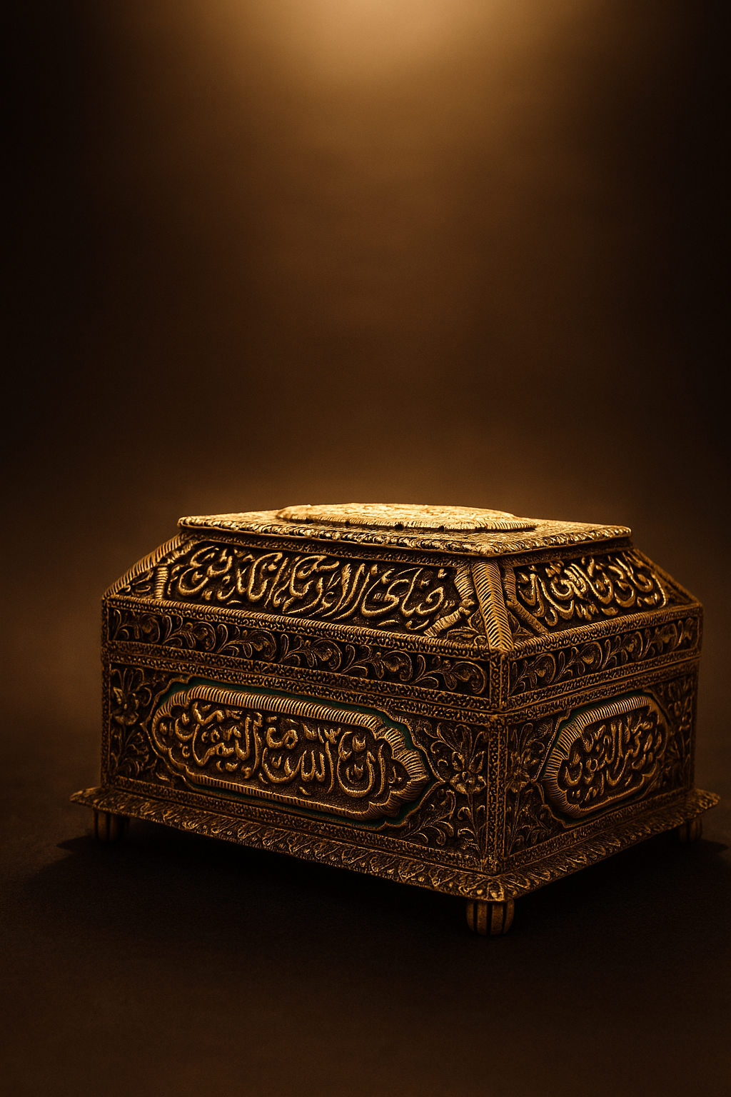 Artisan-Crafted Jewelry Chest Box with Traditional Arabic Inscription | A Perfect Gift for Any Occasion