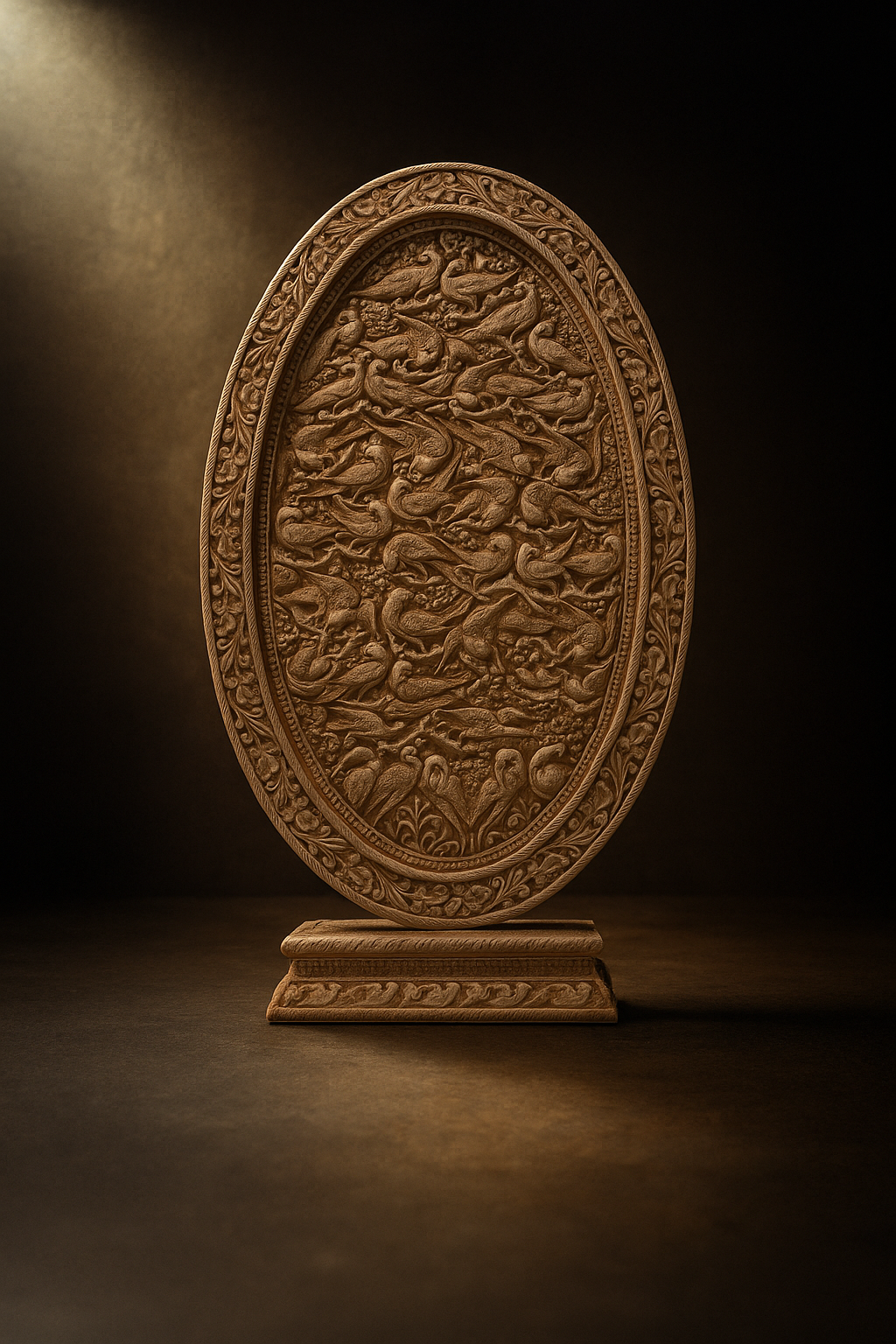 Hand Carved Unique Bird Themed Table Decor Piece | Decorative Tabletop