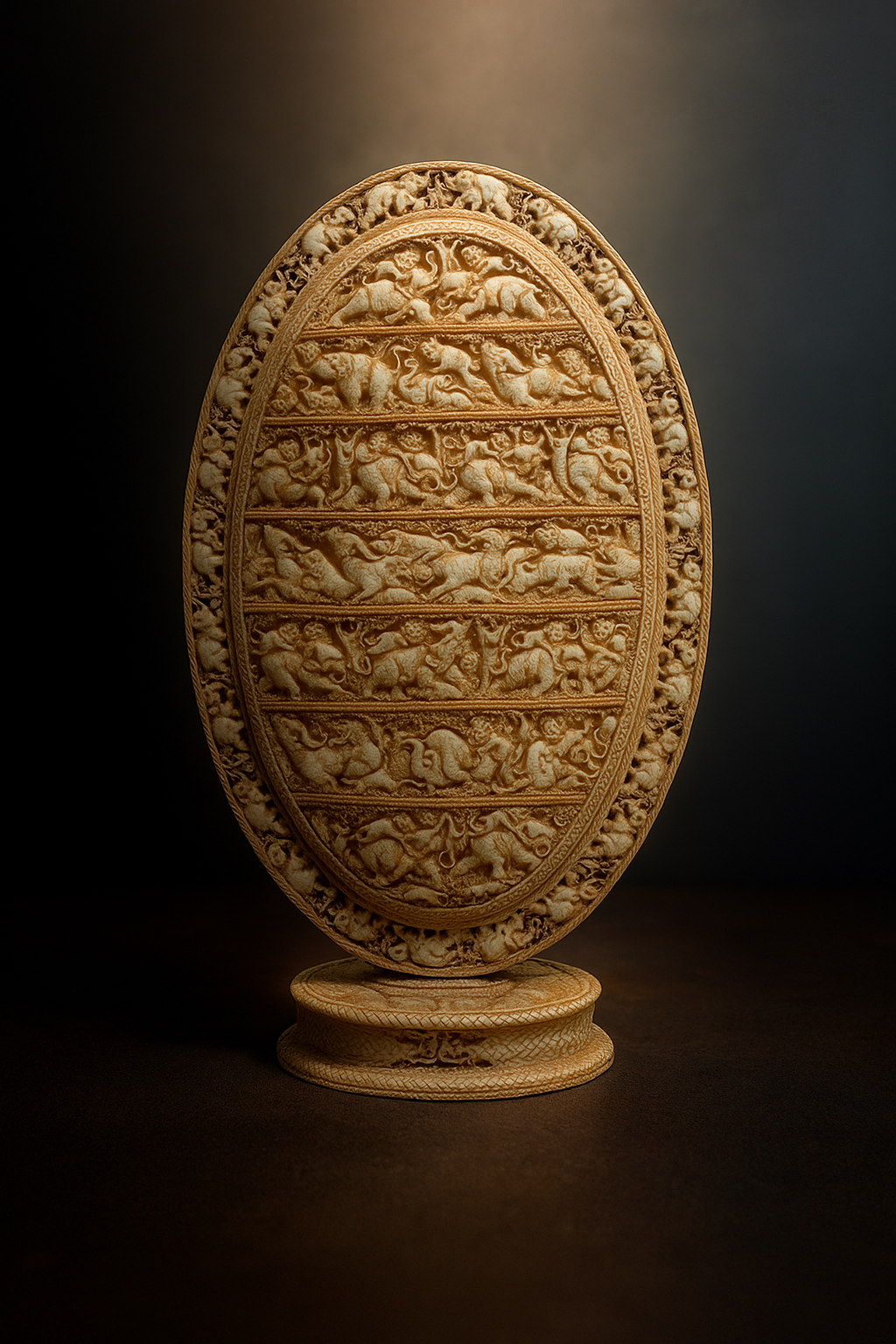 Hand Carved Unique Wild Life Themed Table Decor Piece | Decorative Tabletop