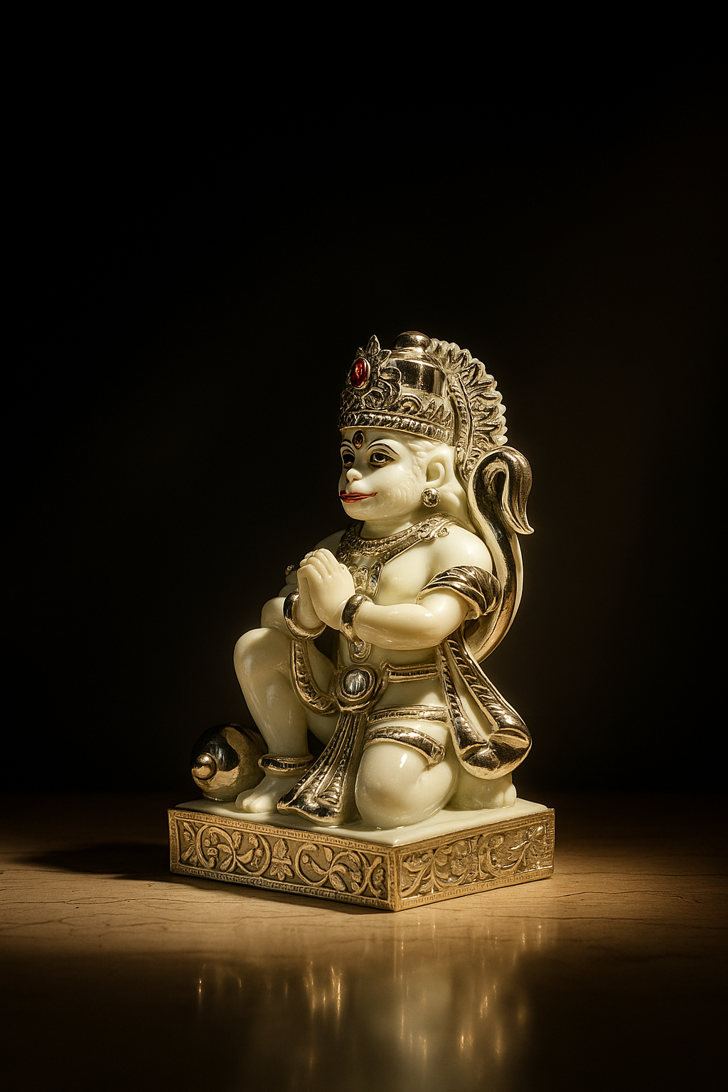 Beautiful Hand Carved Hanuman Ji Statue | Divine Lord Hanuman Idol for Home Decor
