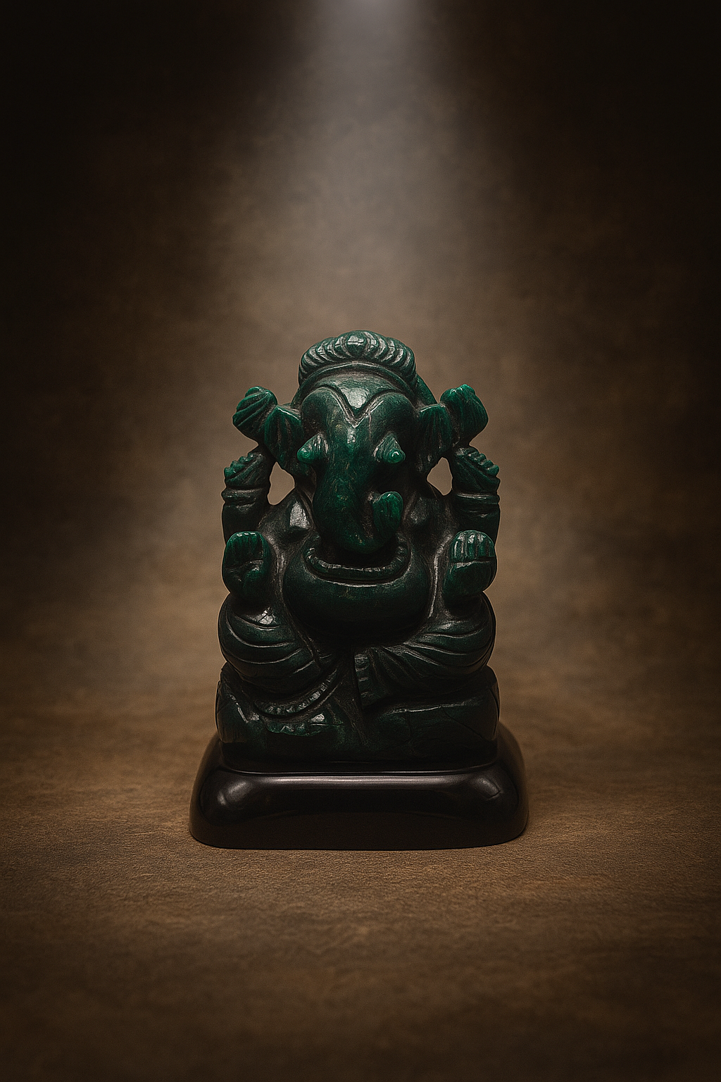 Natural Green Aventurine Lord Ganesha Idol | Handcrafted Statue