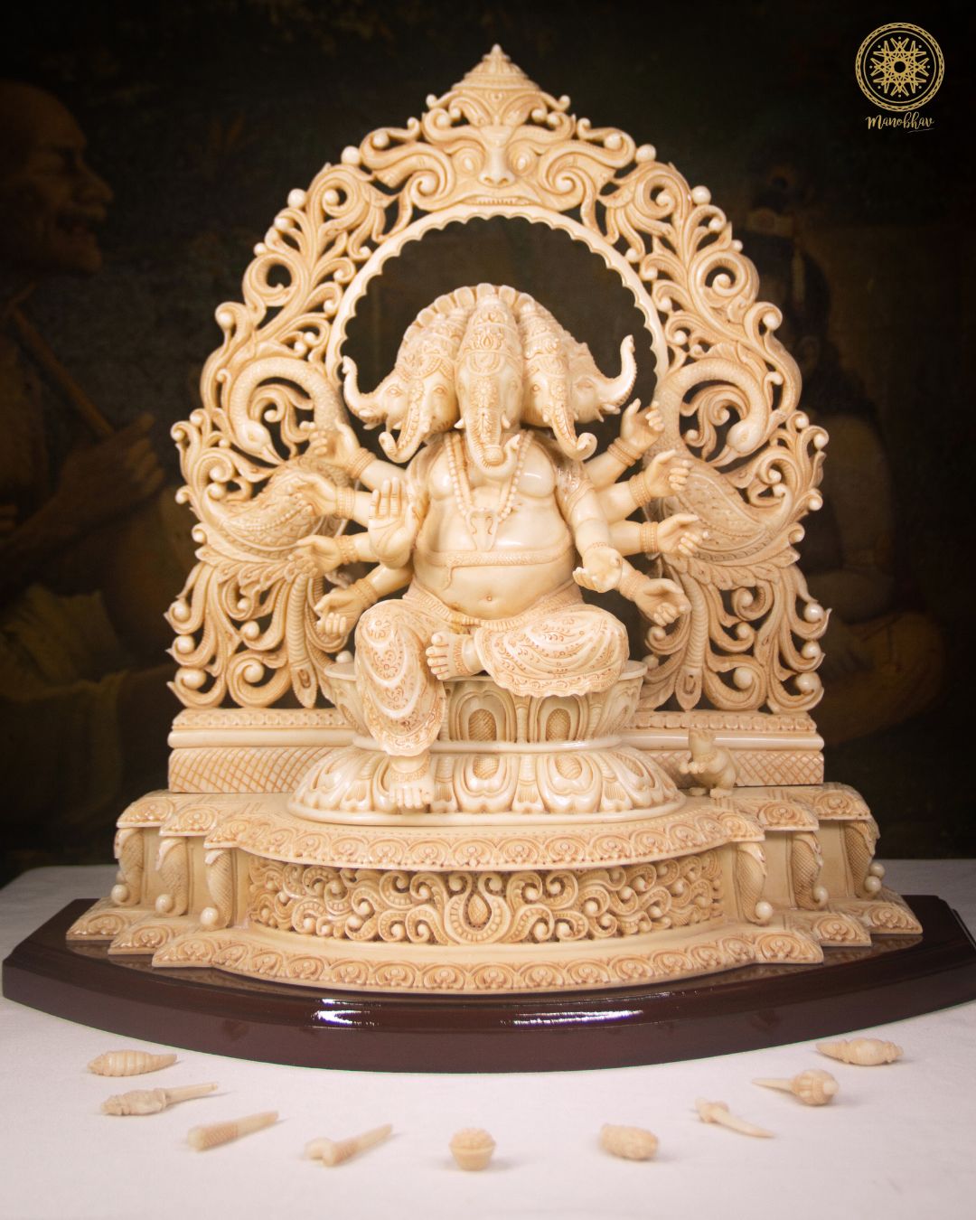 Panchmukhi Ganesha Idol | Handcrafted Resin Statue