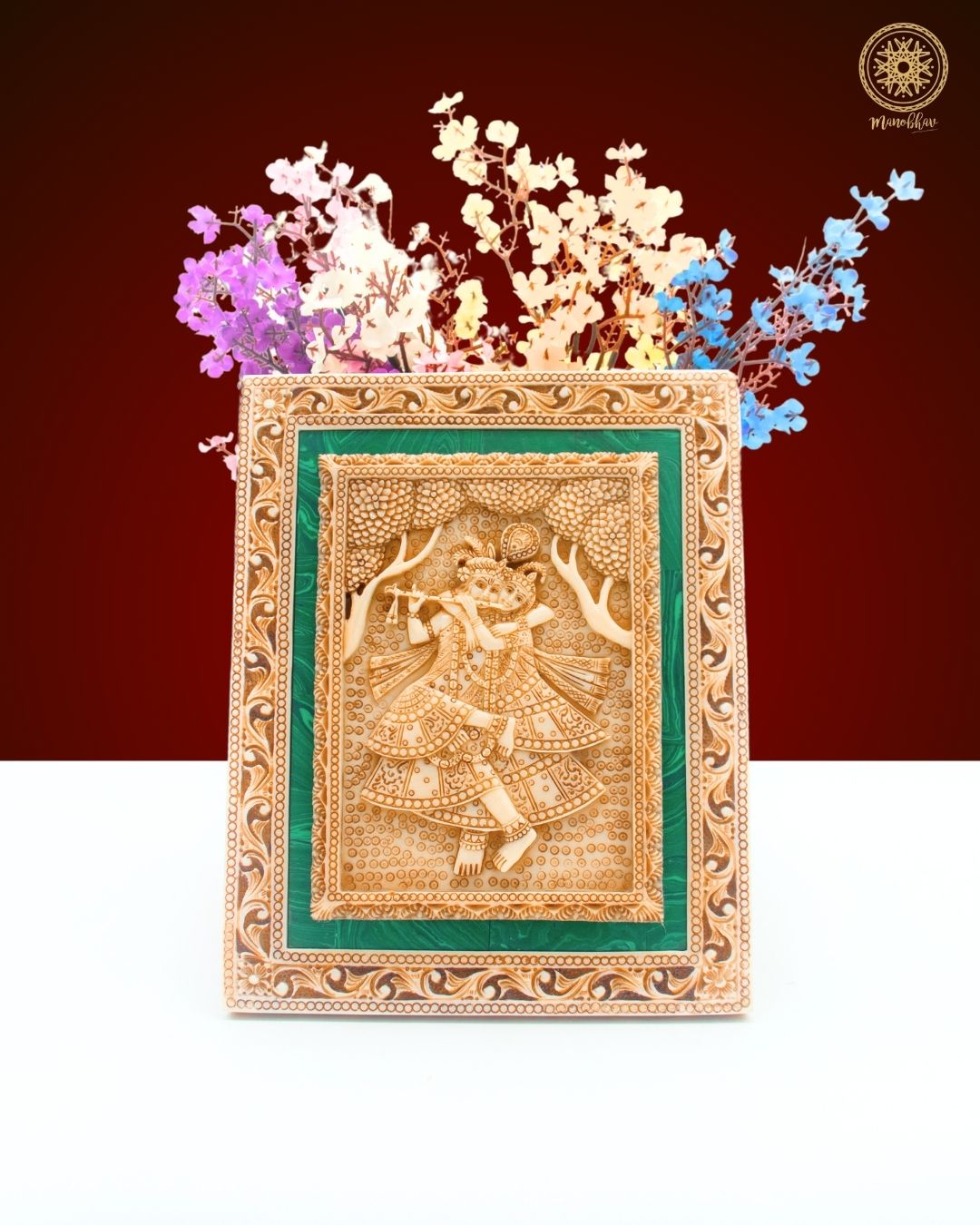 Exquisite Radha Krishna Wall Hanging Frame | Wall Art for Living Room Decor