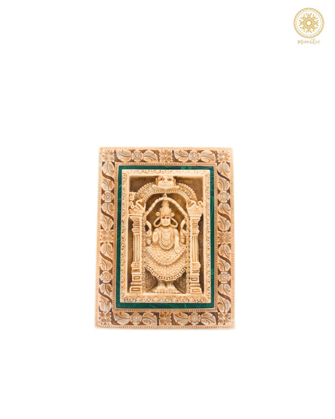 Hand Carved Padmavathi Wall Hanging Frame Art for Home or Office