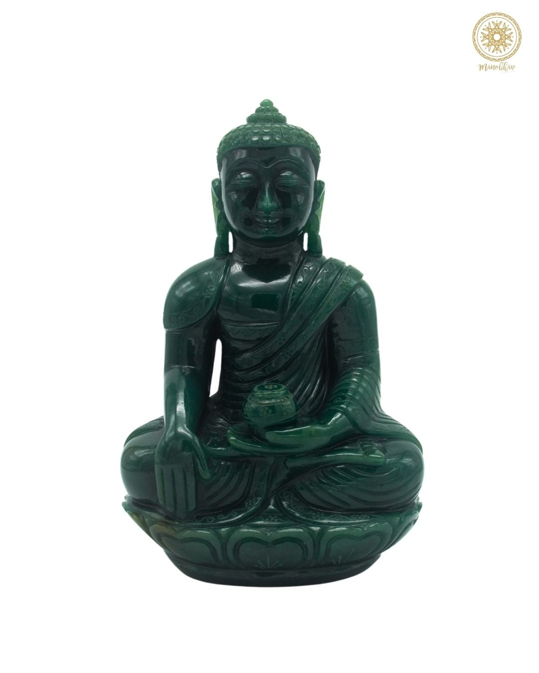 Natural Green Aventurine Buddha Statue | Hand Carved Sculpture Figurine