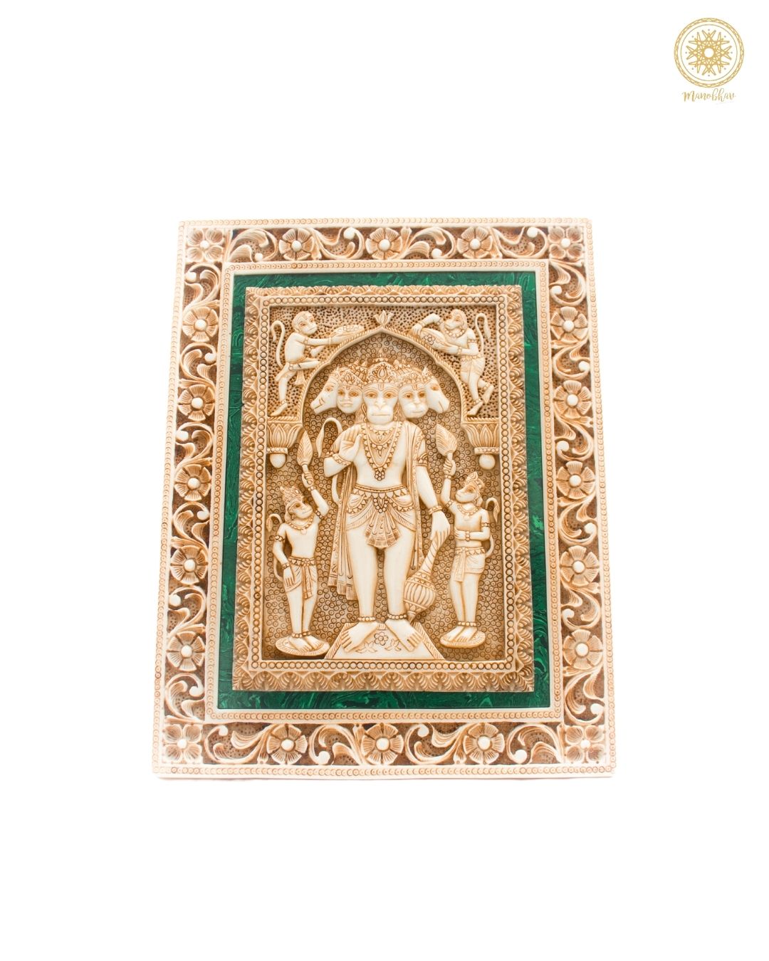 Hand Carved Hanuman Ji Wall Hanging Frame | Decorative Wall Art for Home Gallery