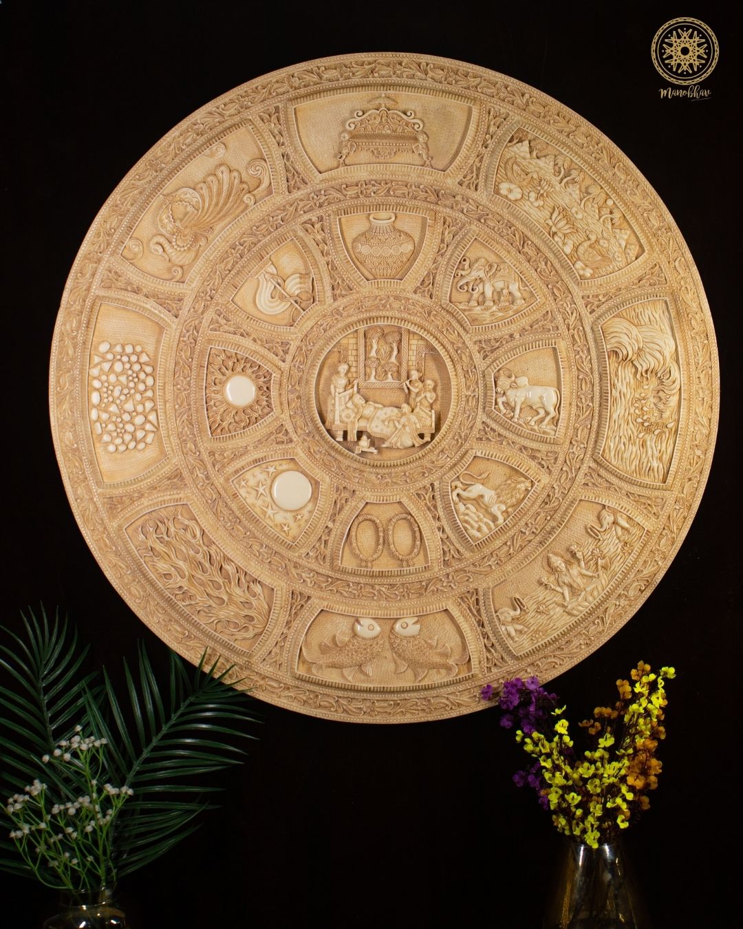 30-inch-large-trishla-mata-16-sapne-resin-wall-hanging-frame