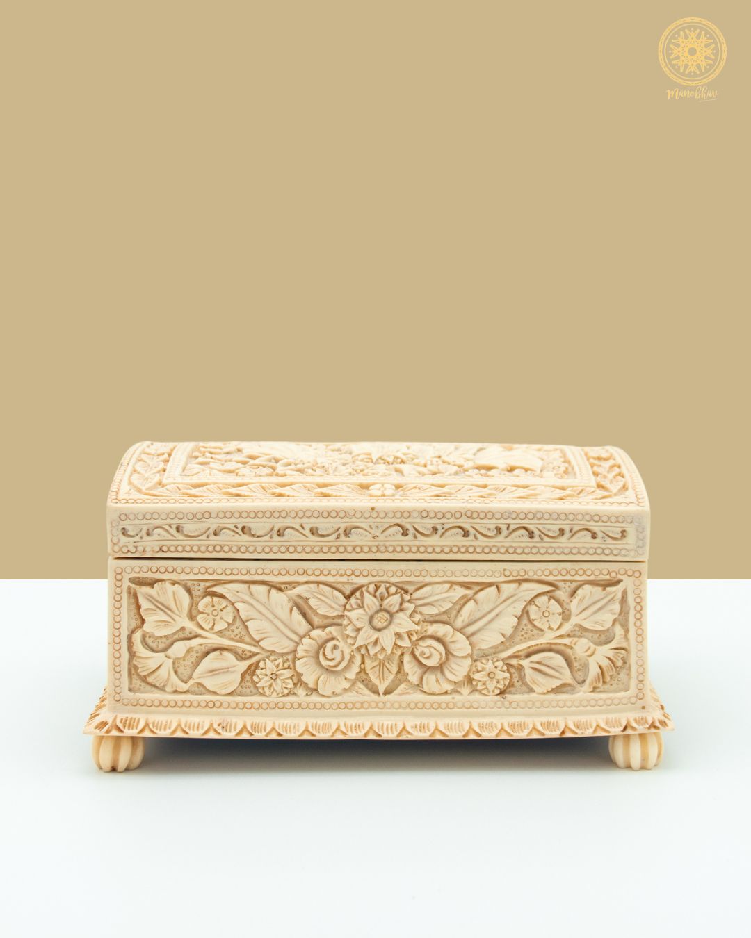 Handcrafted French Ivory Jewelry Box | Resin Vanity Box