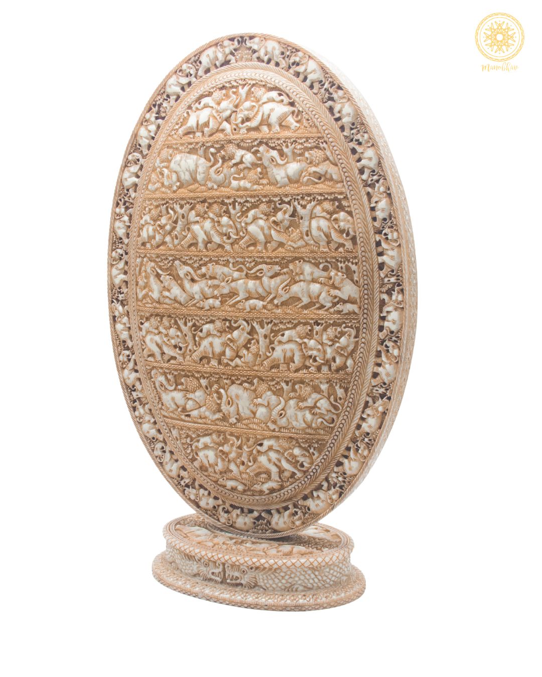 Hand Carved Unique Wild Life Themed Table Decor Piece | Decorative Tabletop