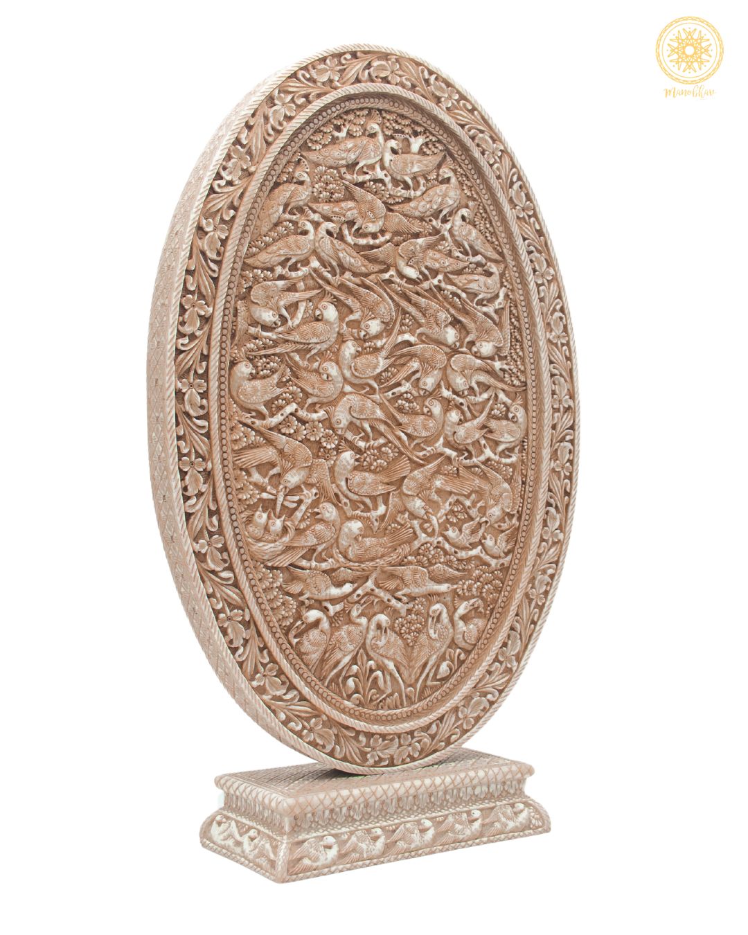 Hand Carved Unique Bird Themed Table Decor Piece | Decorative Tabletop