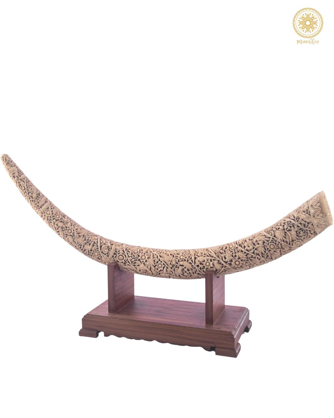 Hand Crafted Resin Tusk Showpiece | French Ivory Decorative Table Top