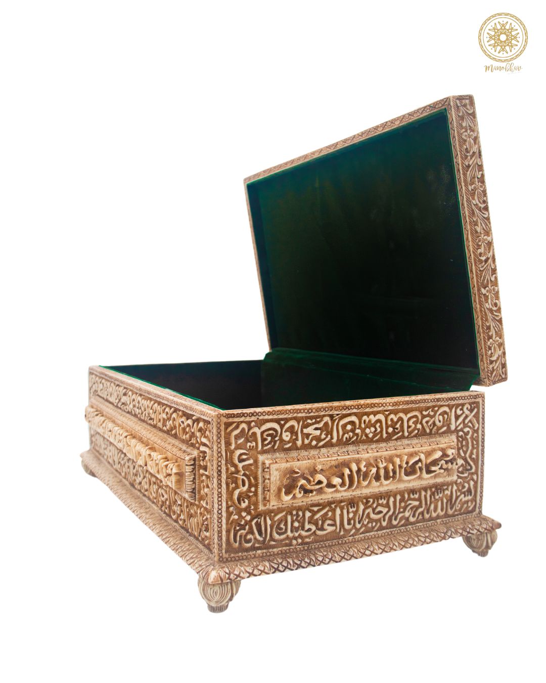 Exquisite Handmade Jewelry Box with Malachite Inlay for Jewelry Storage and Organizer