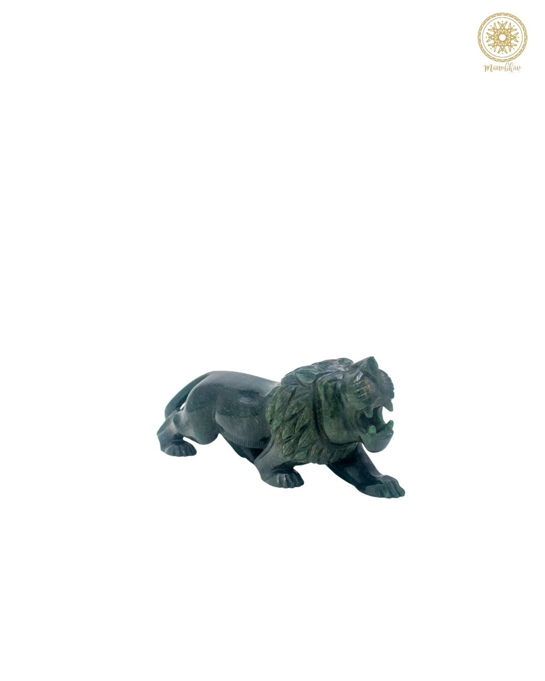 Green Aventurine Sher Statue Handcrafted for Strength and Good Fortune