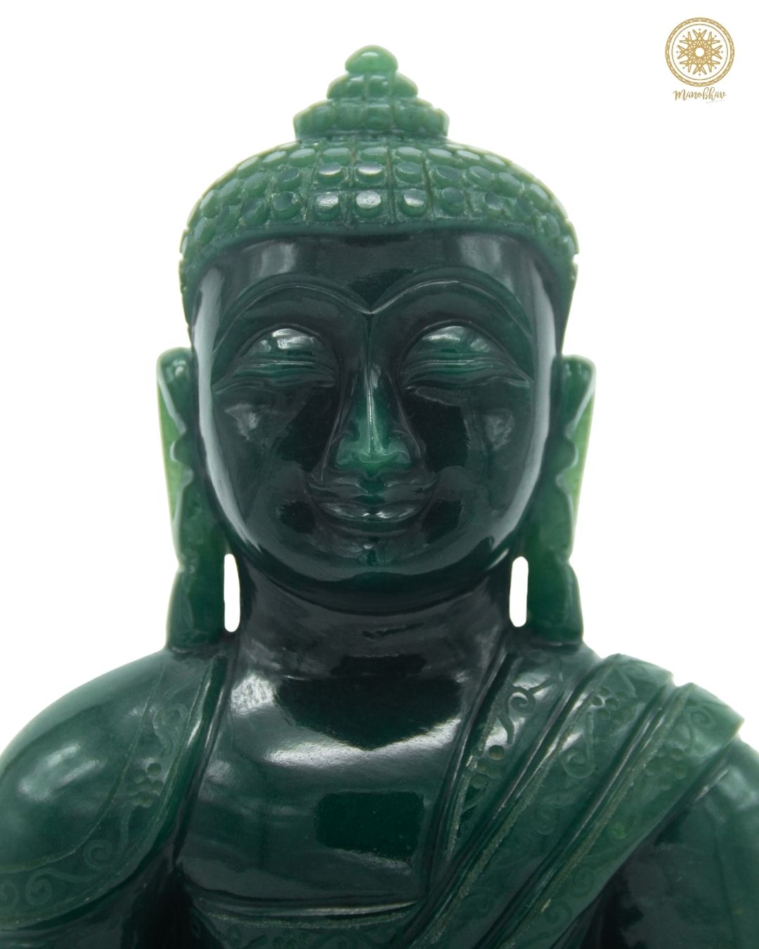Natural Green Aventurine Buddha Statue | Hand Carved Sculpture Figurine