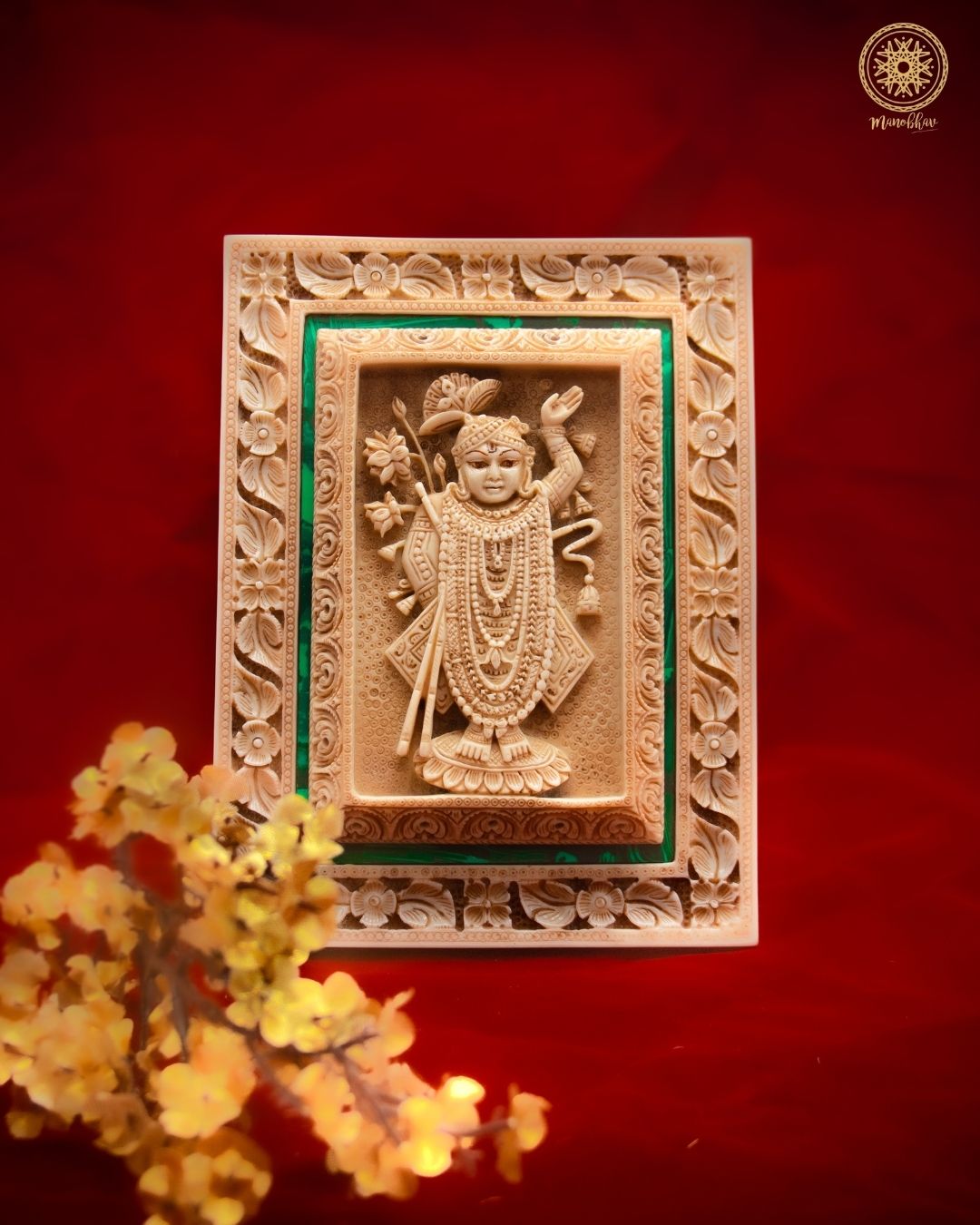 Exquisite Shrinath Ji Wall Hanging Frame | Showpiece for Divine Home Wall Decor