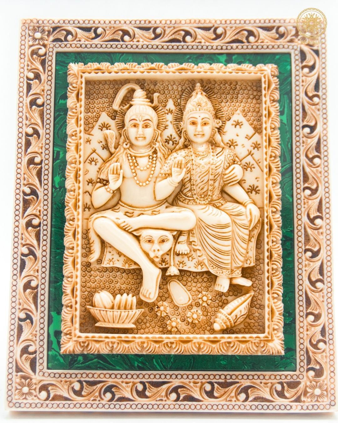Shiva Parvati Home Decor Wall Hanging Frame | Wall Art for Prayer Room & Gallery