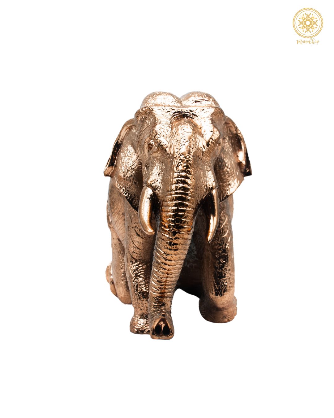 Rose Gold Elephant Showpiece | Handcrafted Table Decor