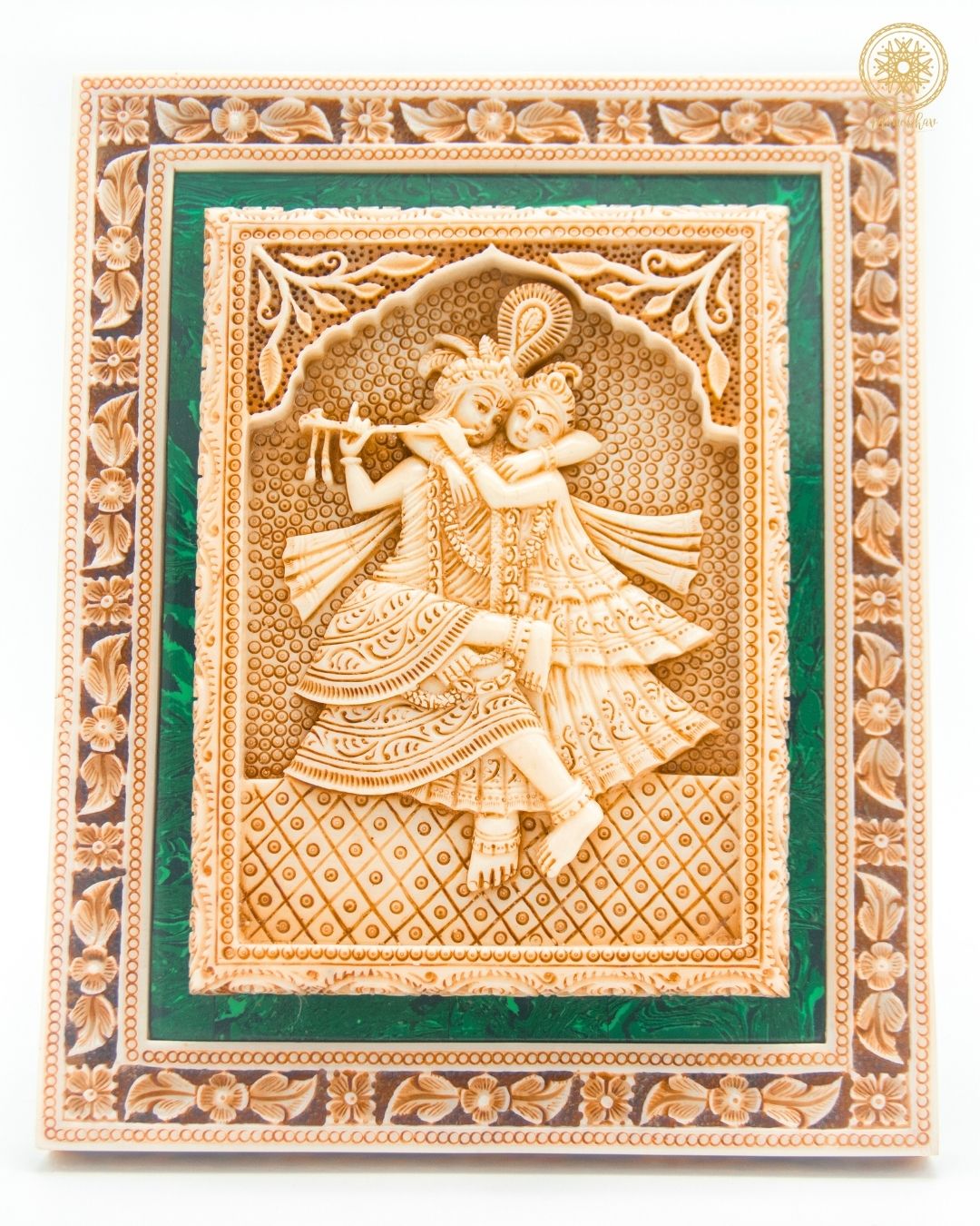 Hand Carved Radha Krishna Wall Hanging Frame | Unique Wall Art for Home Decor