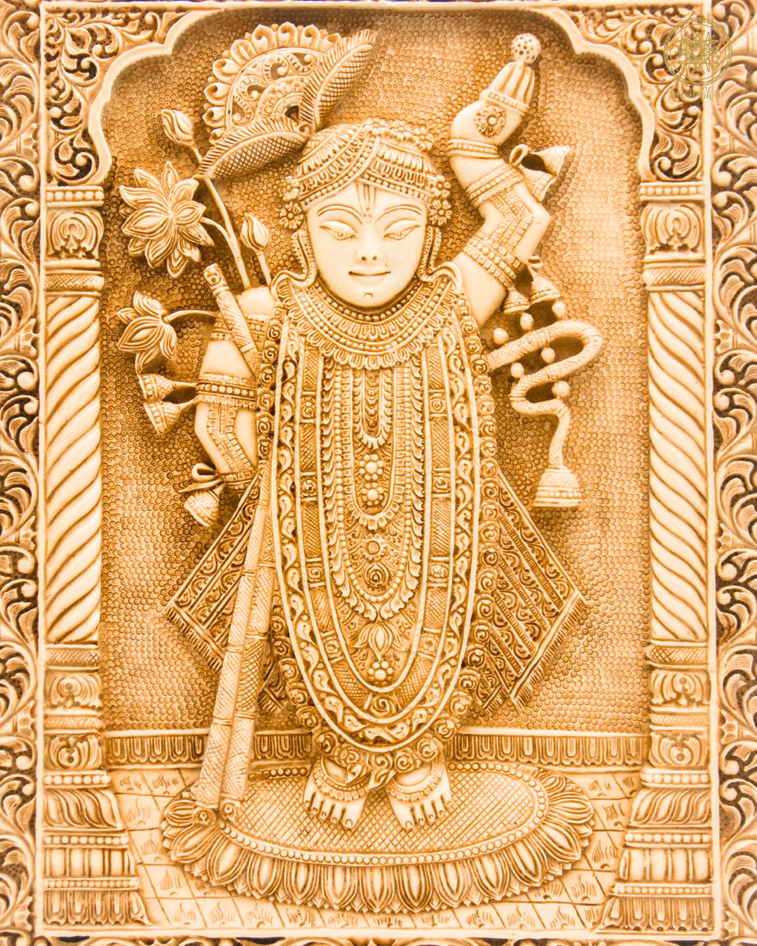 Handcrafted Shreenath Ji Wall Hanging Frame | Divine Home Decor for Pooja Room and Office