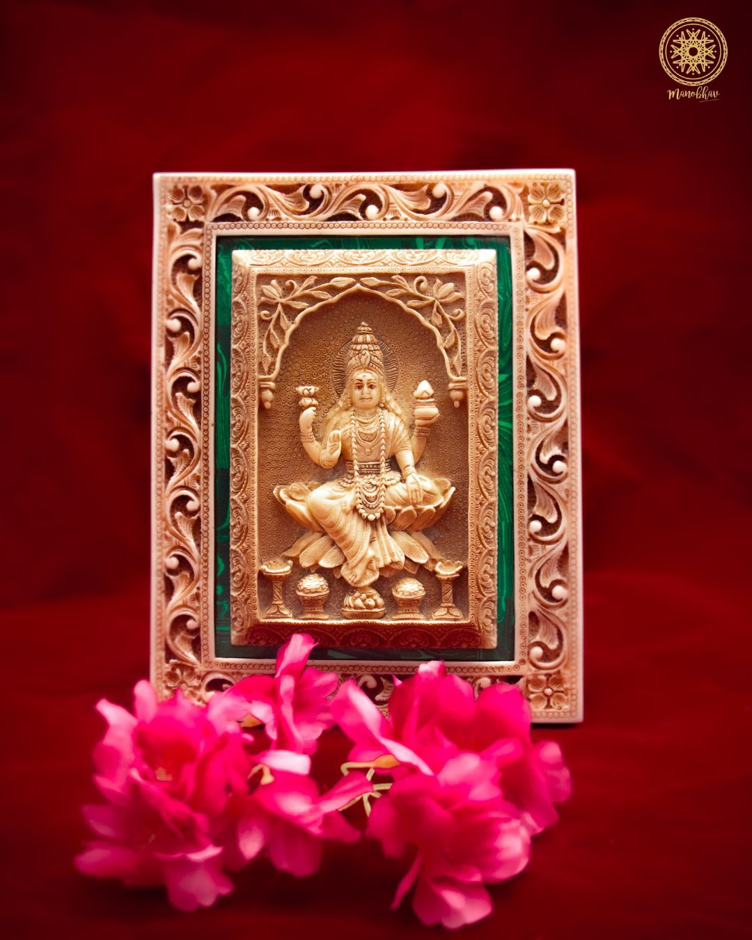 Beautiful Goddess Lakshmi Wall Hanging Frame | Religious Decor for Home Temple