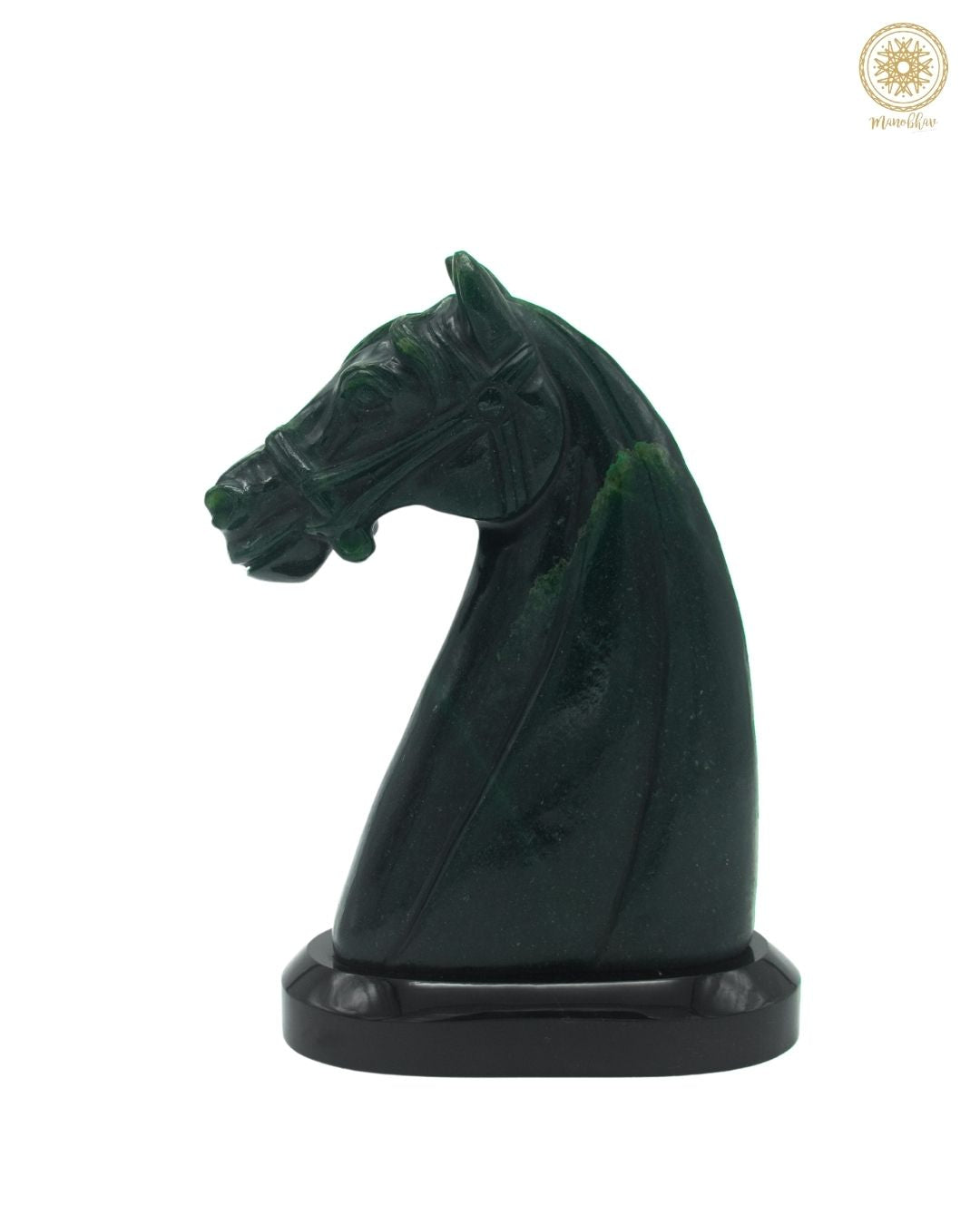 Hand carved Green Aventurine Horse Statue | Animal Art Sculpture