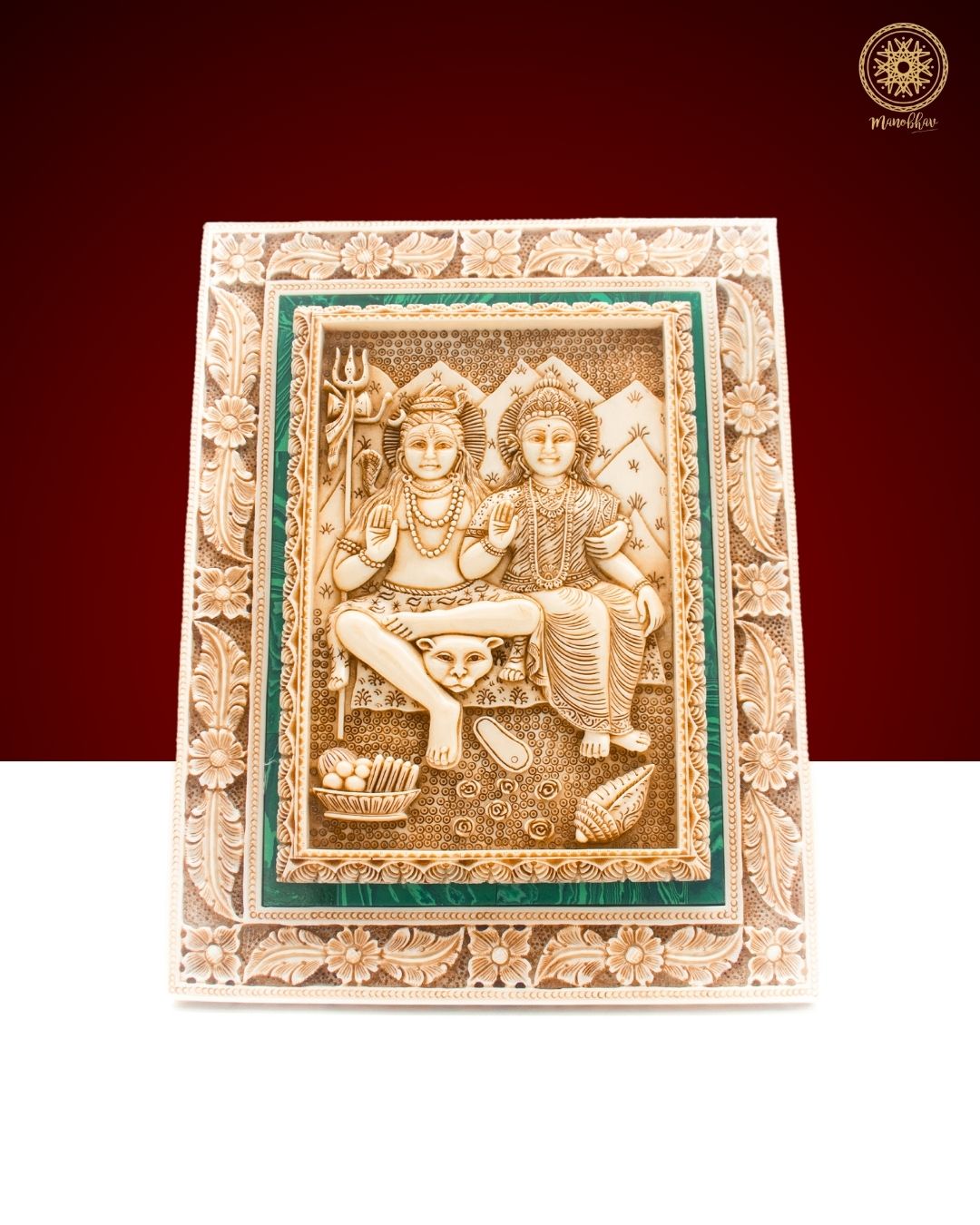 Divine Shiva Parvati Wall Hanging Frame Art | Spiritual Home & Office Decor