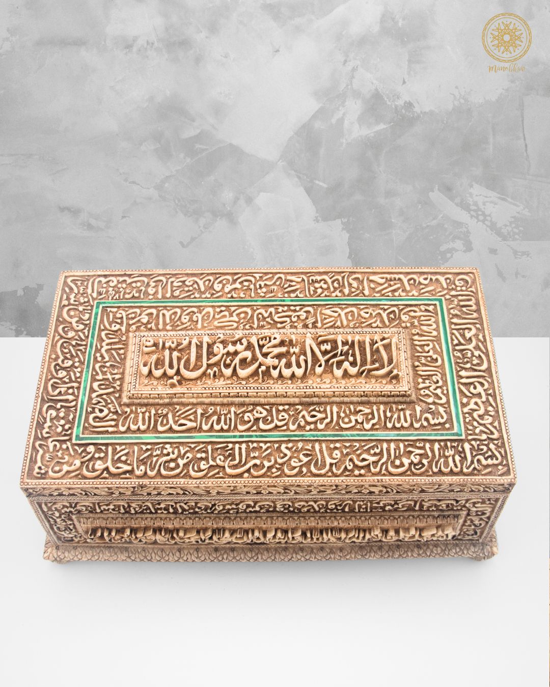 Exquisite Handmade Jewelry Box with Malachite Inlay for Jewelry Storage and Organization