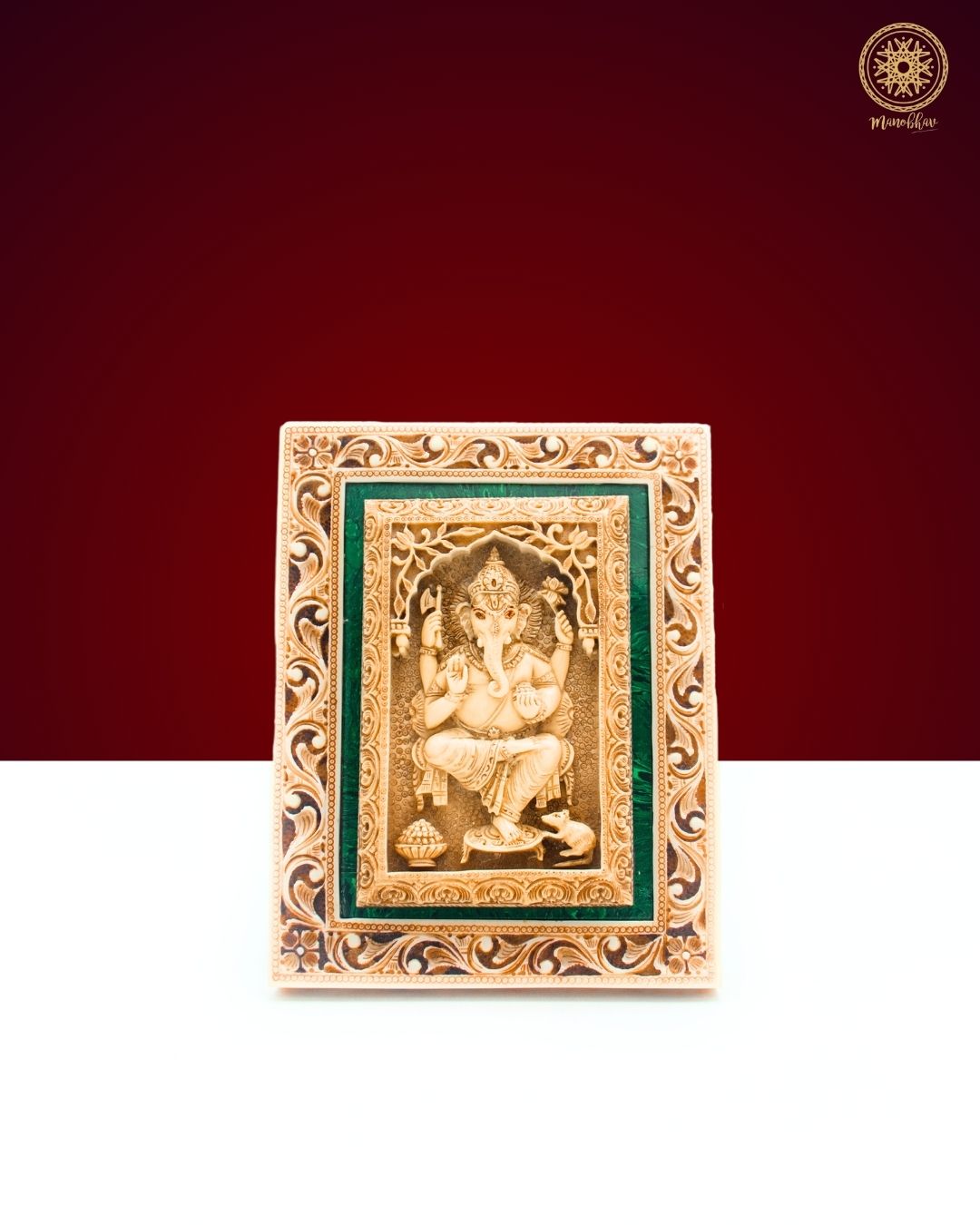 Hand Carved Lord Ganesha Wall Hanging Frame | Wall Decor for Home