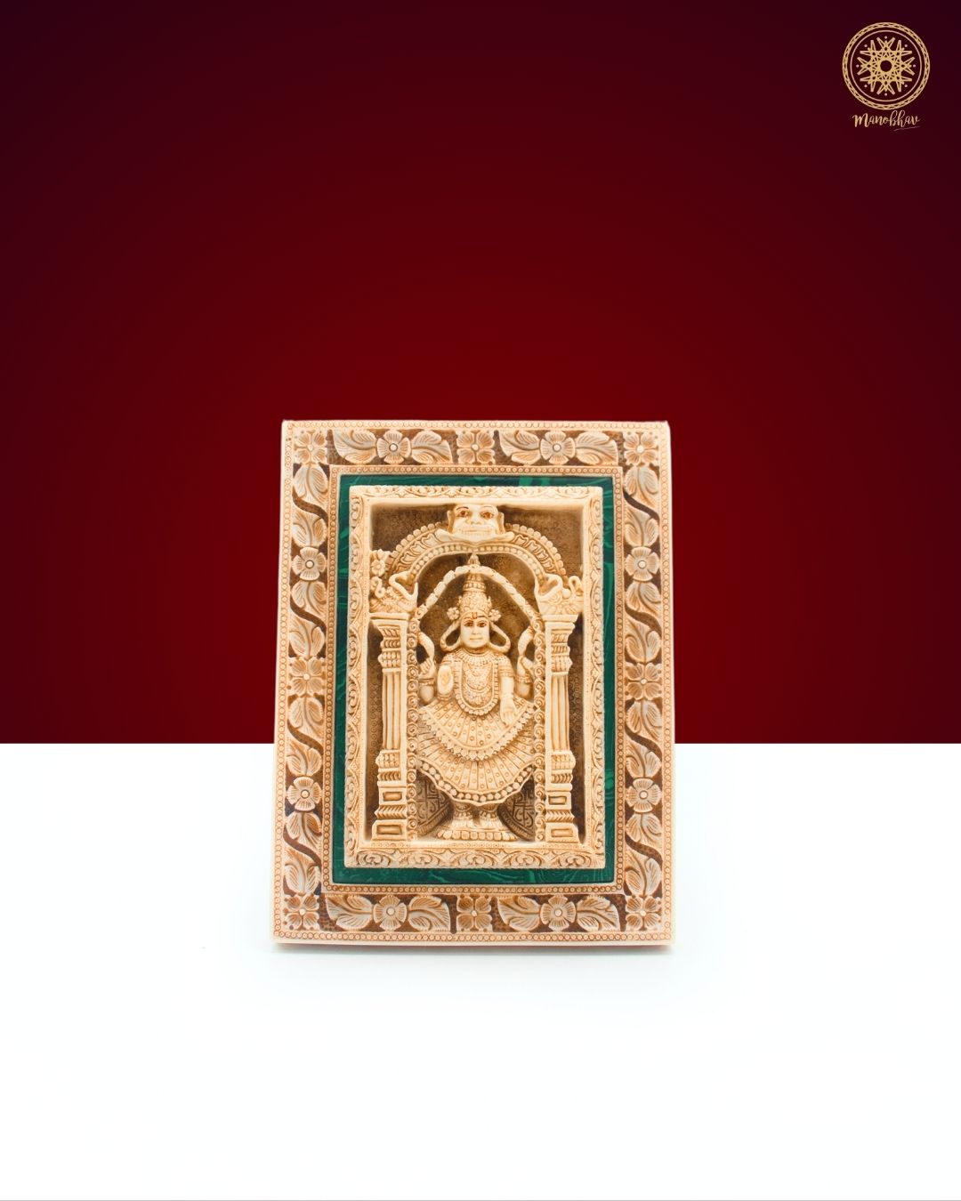 Hand Carved Padmavathi Wall Hanging Frame Art for Home or Office