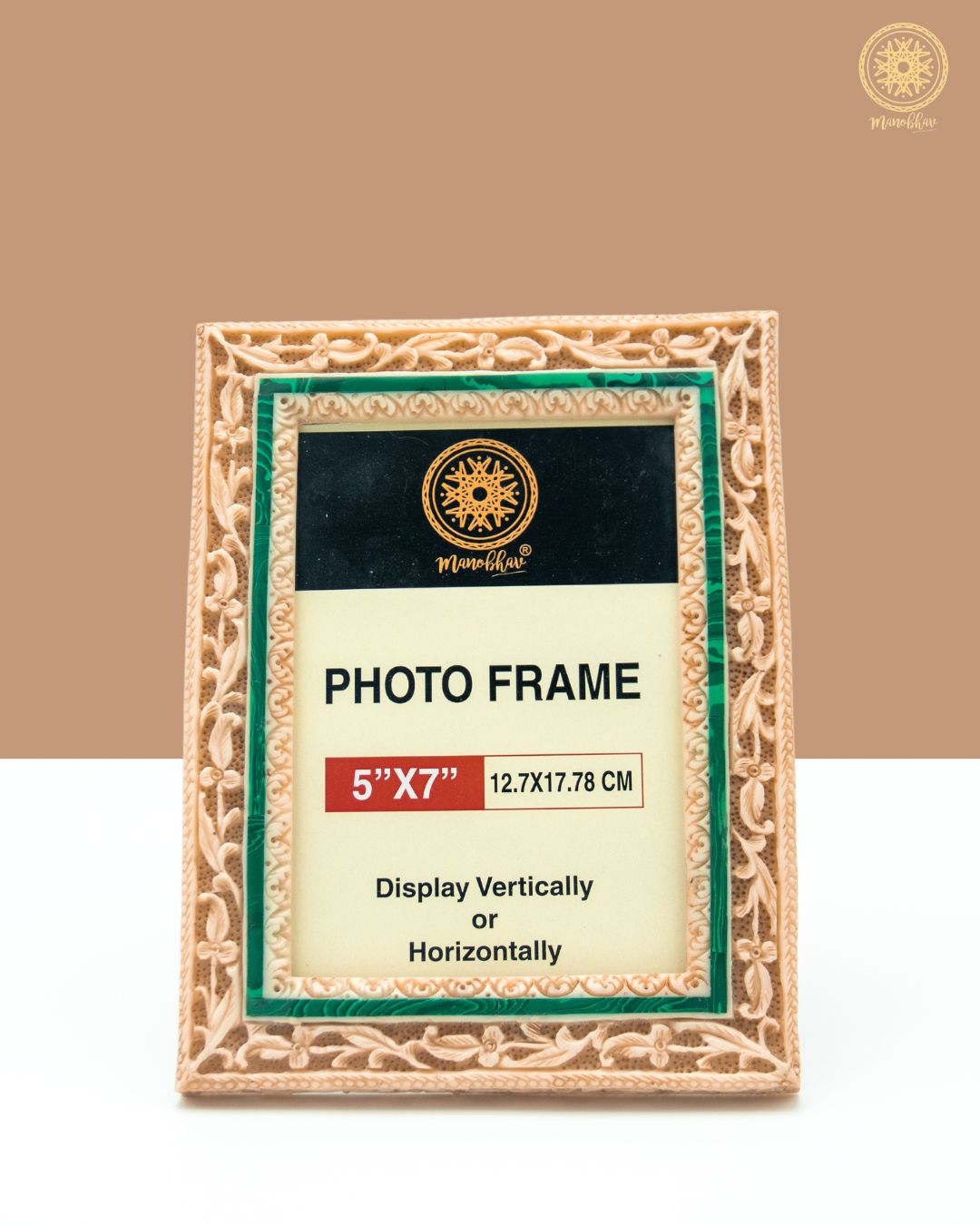 Hand Carved Resin Art Photo Frame Stand | French Ivory Picture Frame