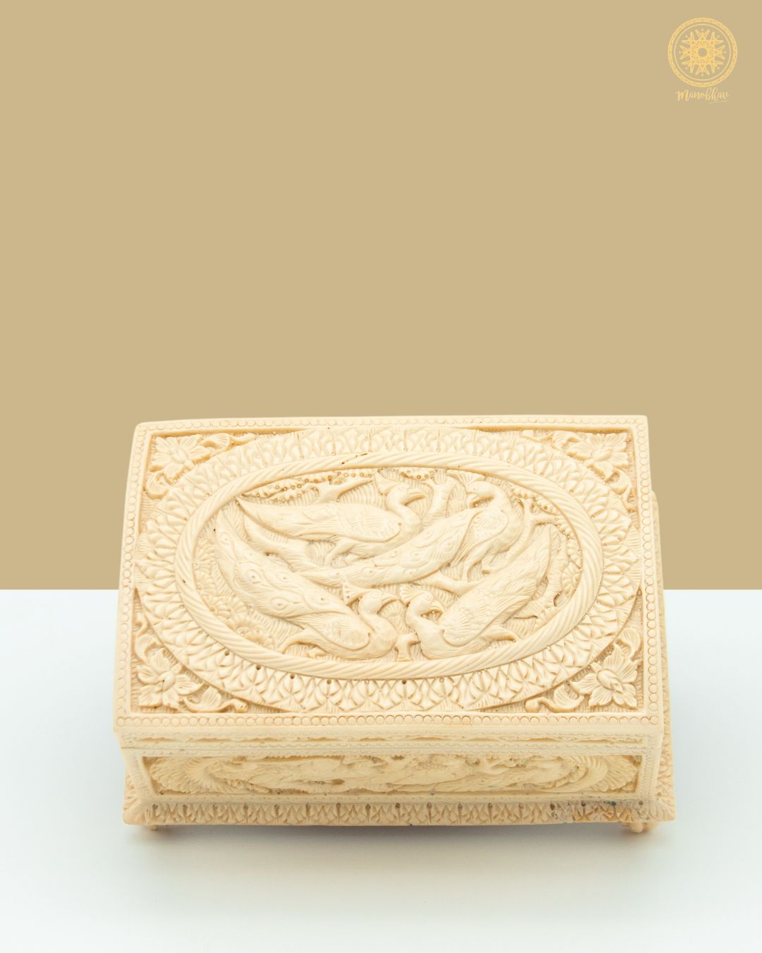Hand Carved Resin Jewelry Box | Decorative Resin Box