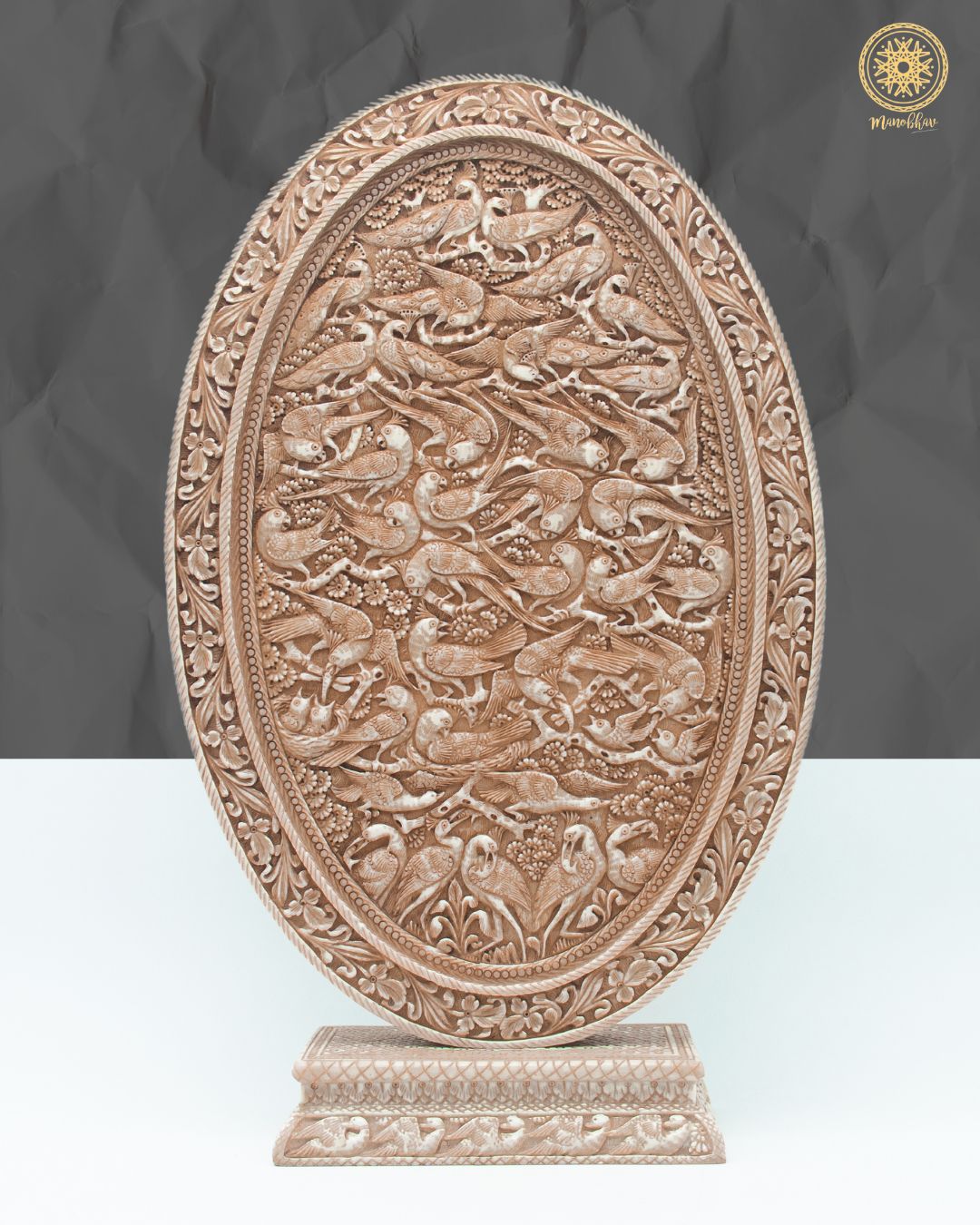 Hand Carved Unique Bird Themed Table Decor Piece | Decorative Tabletop