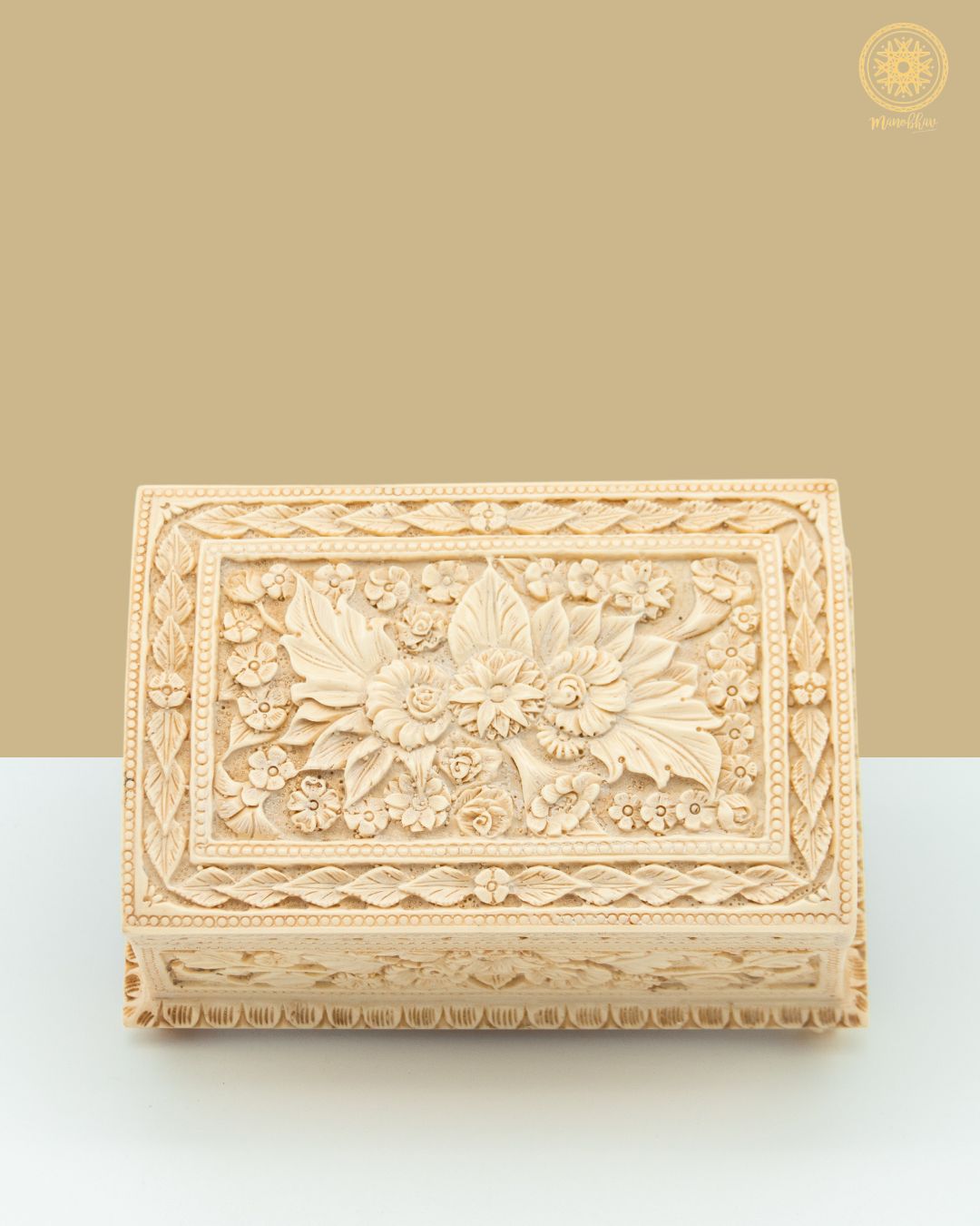 Handcrafted French Ivory Jewelry Box | Resin Vanity Box